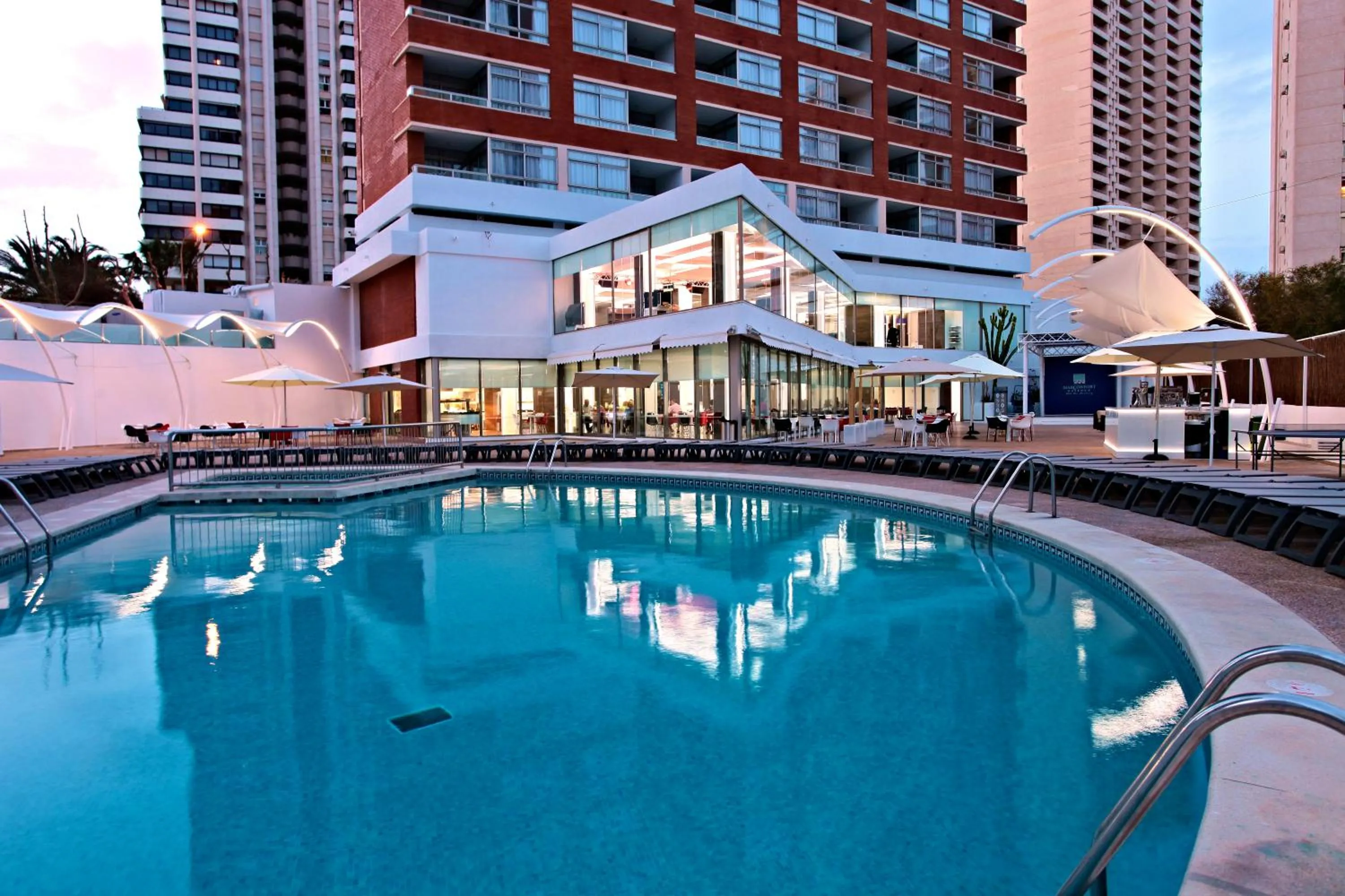 Pool view in Flamingo Beach Resort - Adults Recommended