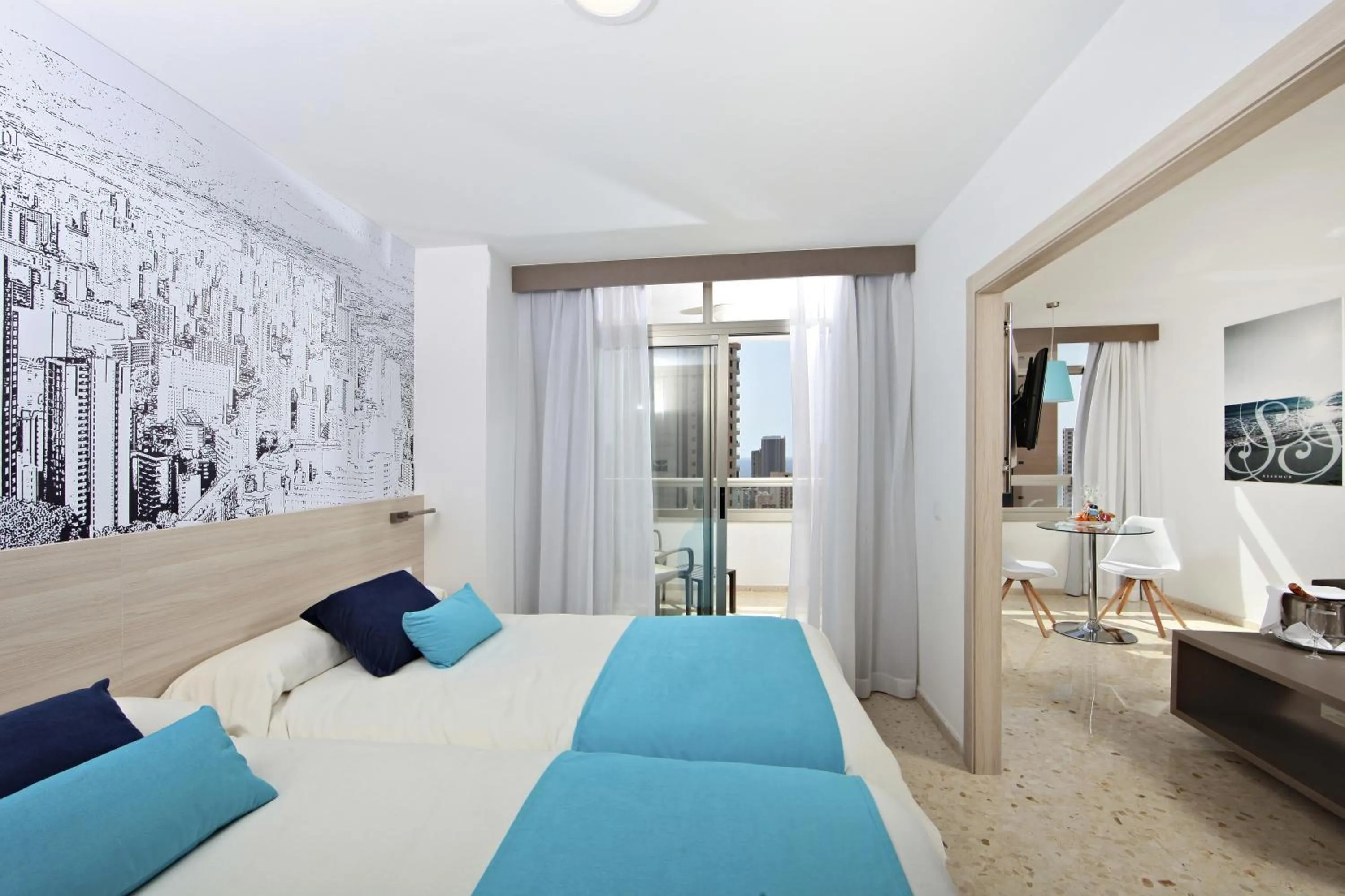 Bedroom, Bed in Flamingo Beach Resort - Adults Recommended