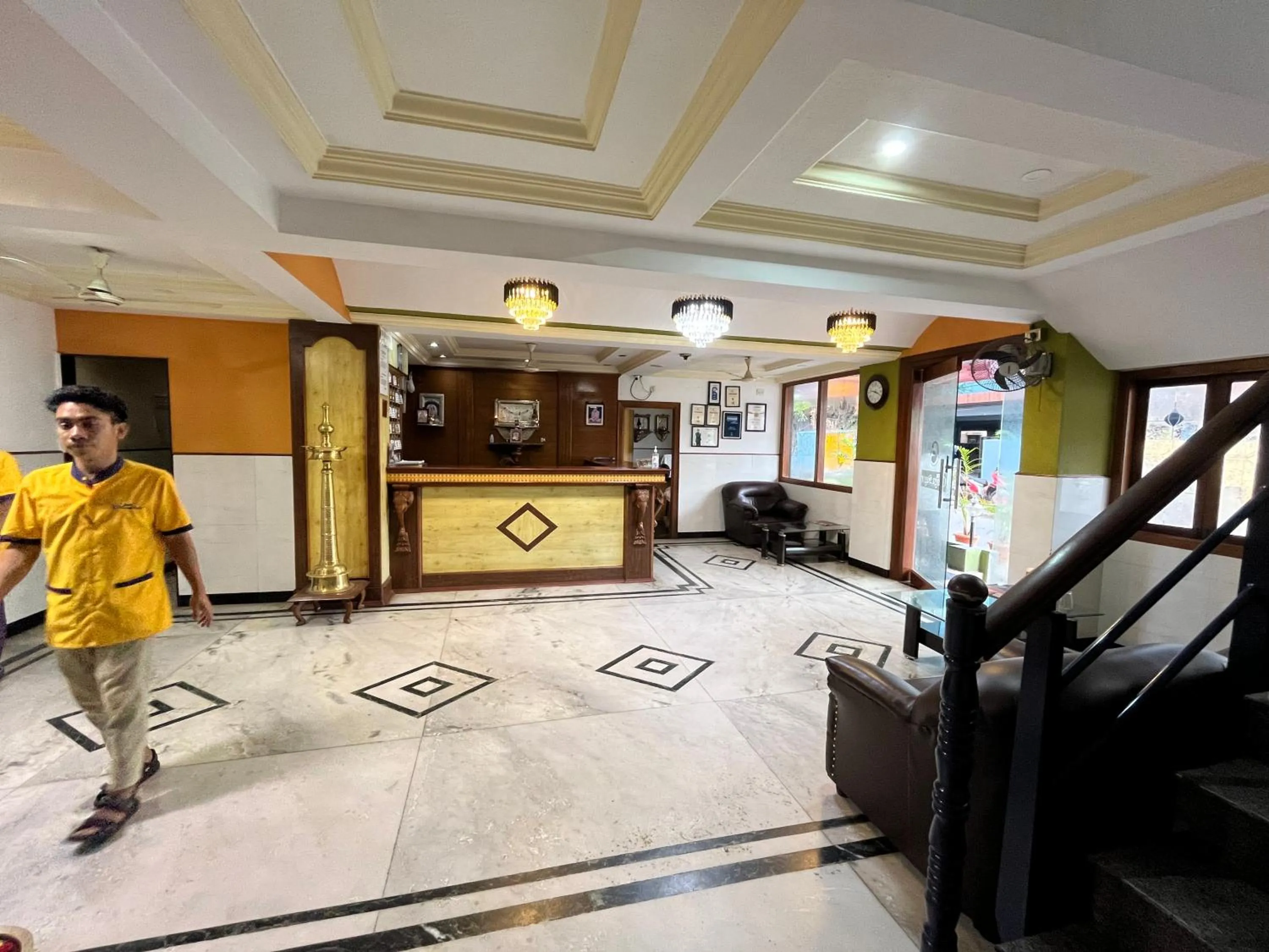 Lobby or reception in Ganga Sagar Hotel