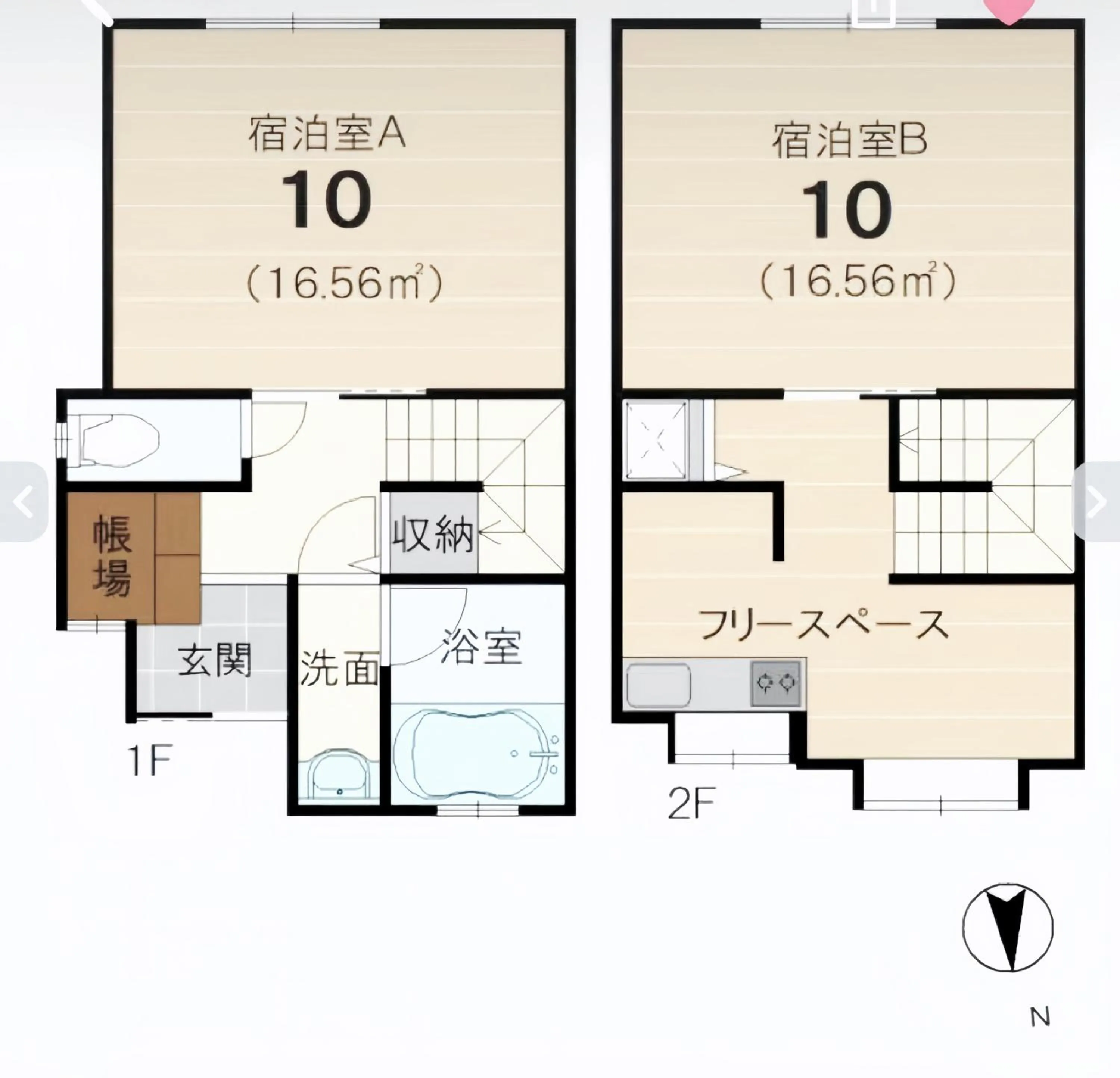 Floor plan in 桃夭庵 touyouan momo house kujo 一棟貸切