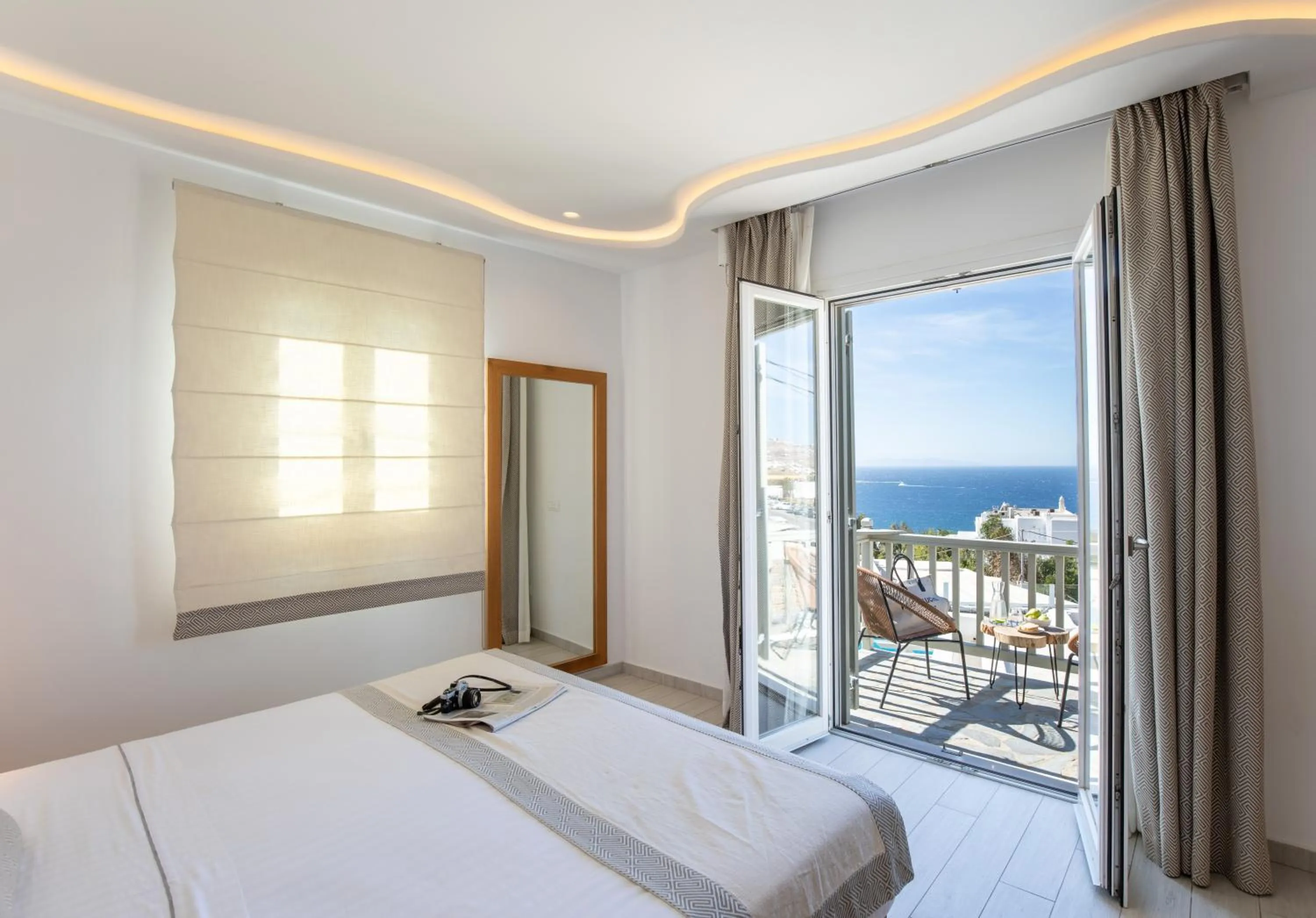 Sea view, Bed in Damianos Mykonos Hotel