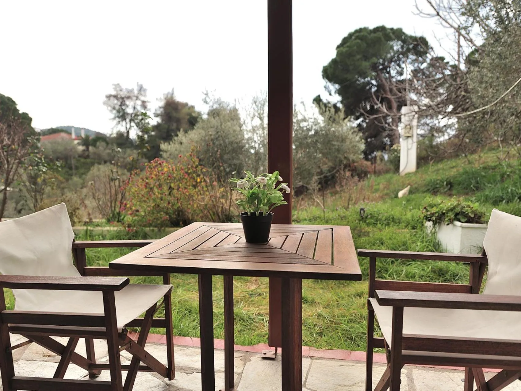 Garden view in Vista Mare Skiathos