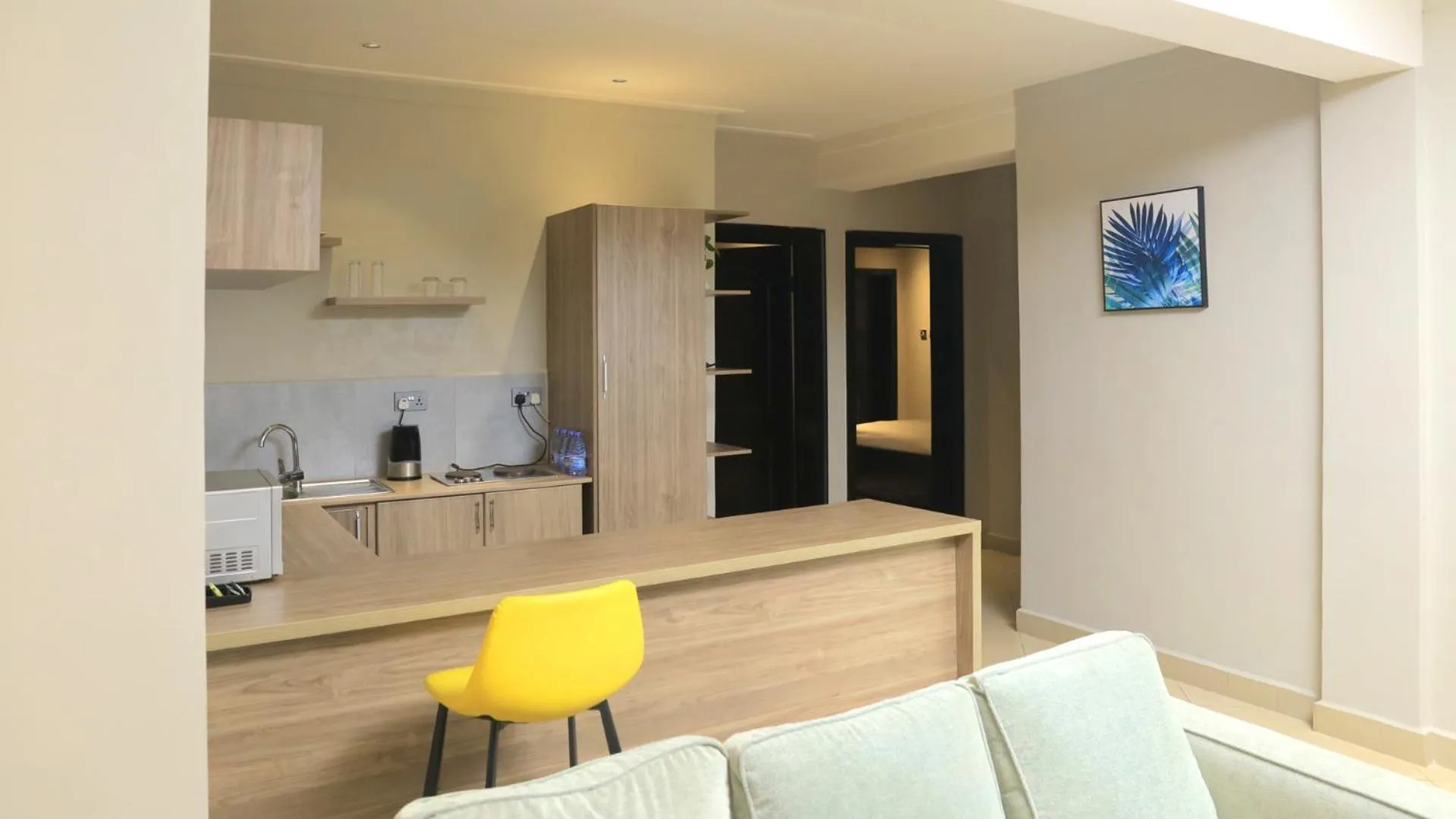 Kitchen or kitchenette in Meilin International Hotel