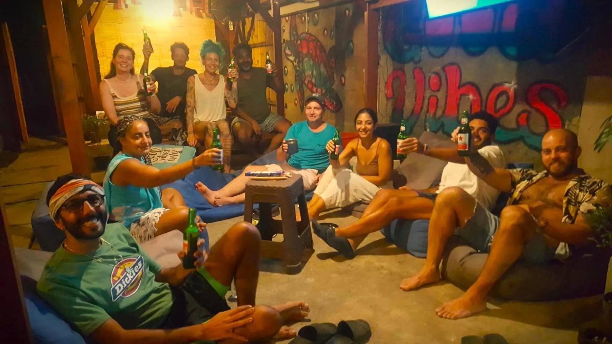 group of guests in Good Vibes Bungalows