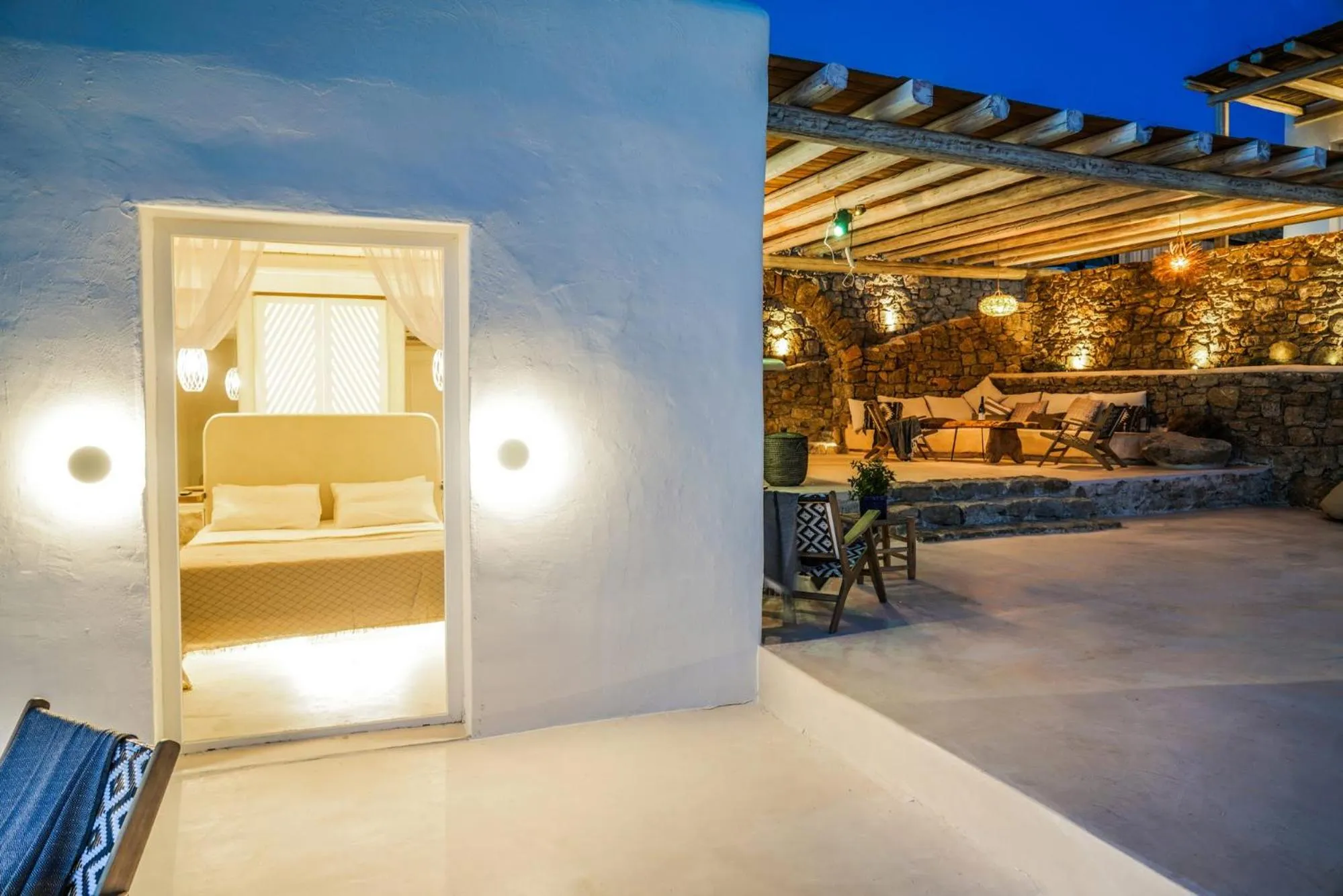 Bedroom in Mykonos High Villa
