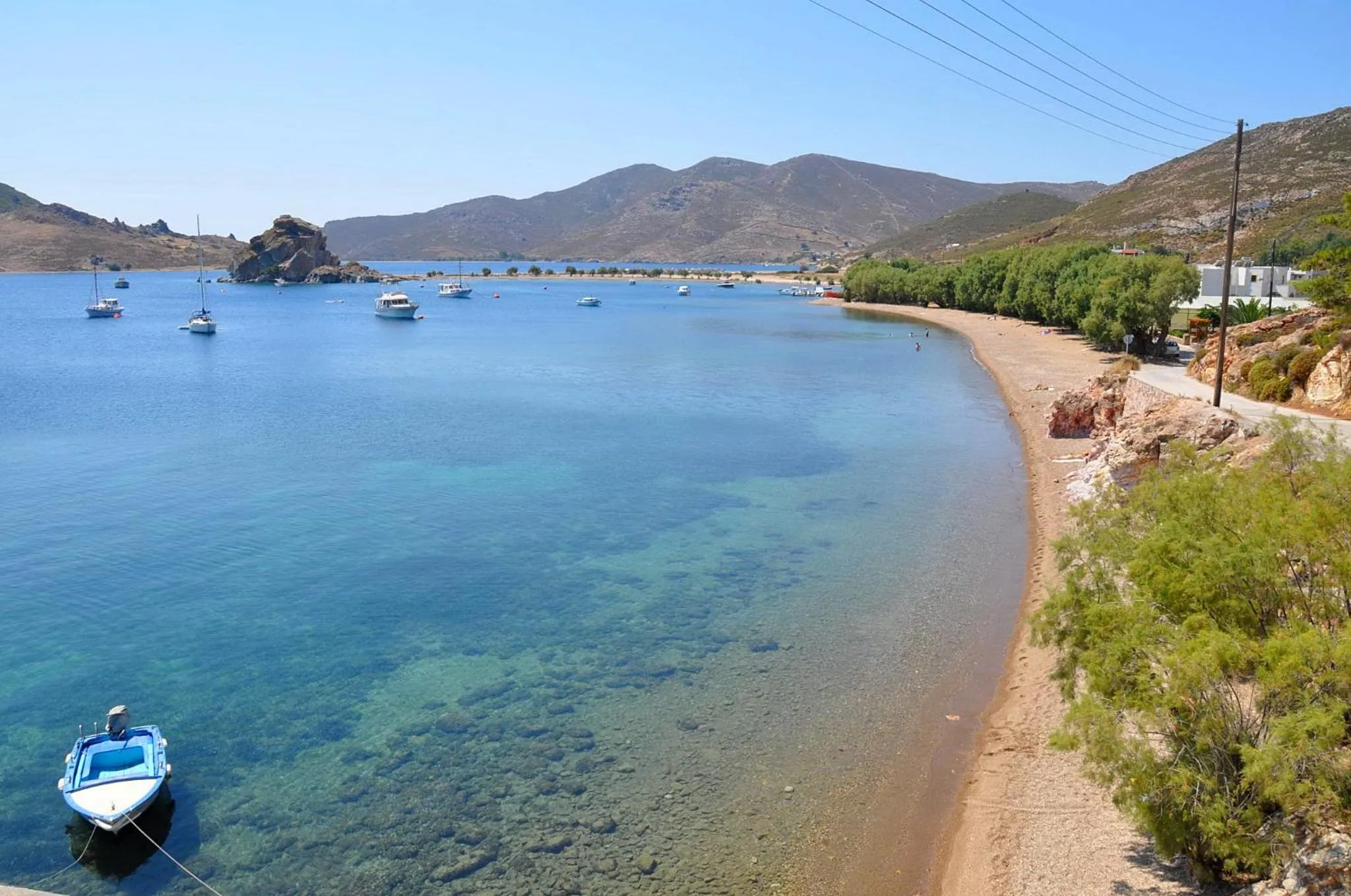 Beach in Golden Sun Hotel Patmos