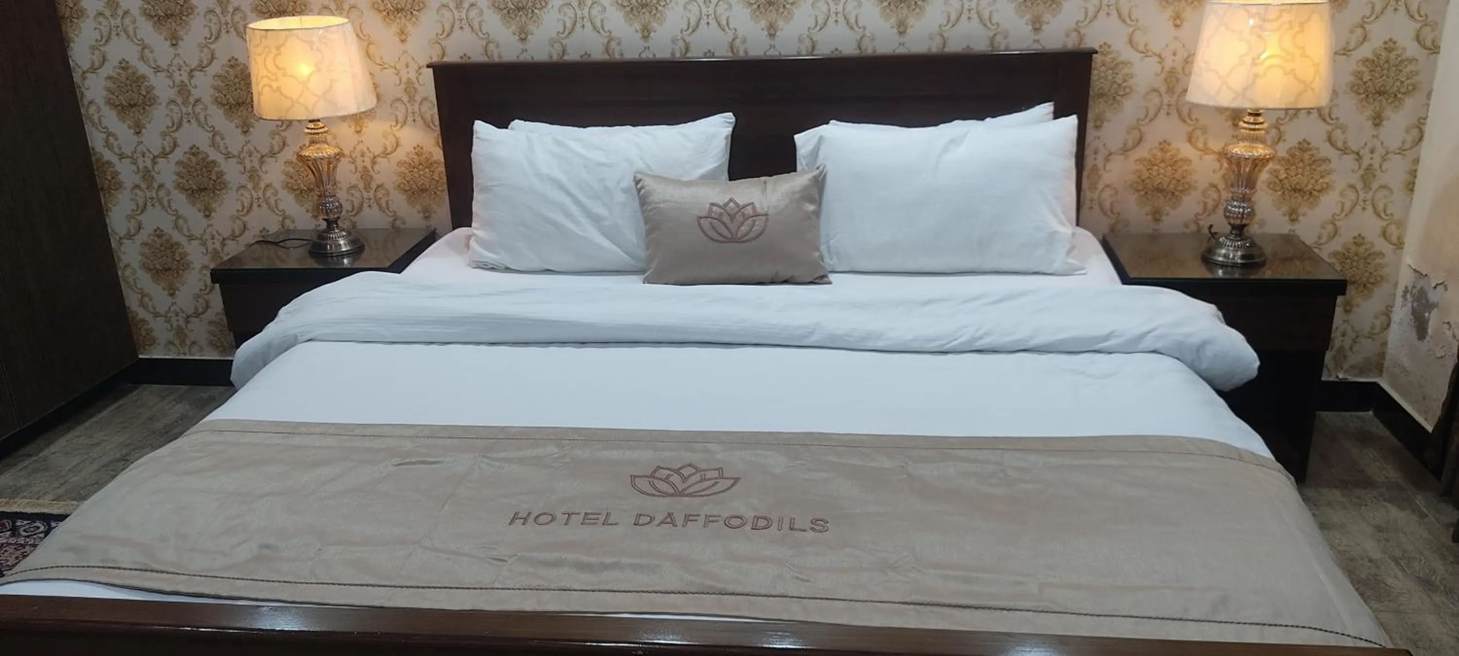 Bed in Hotel Daffodils