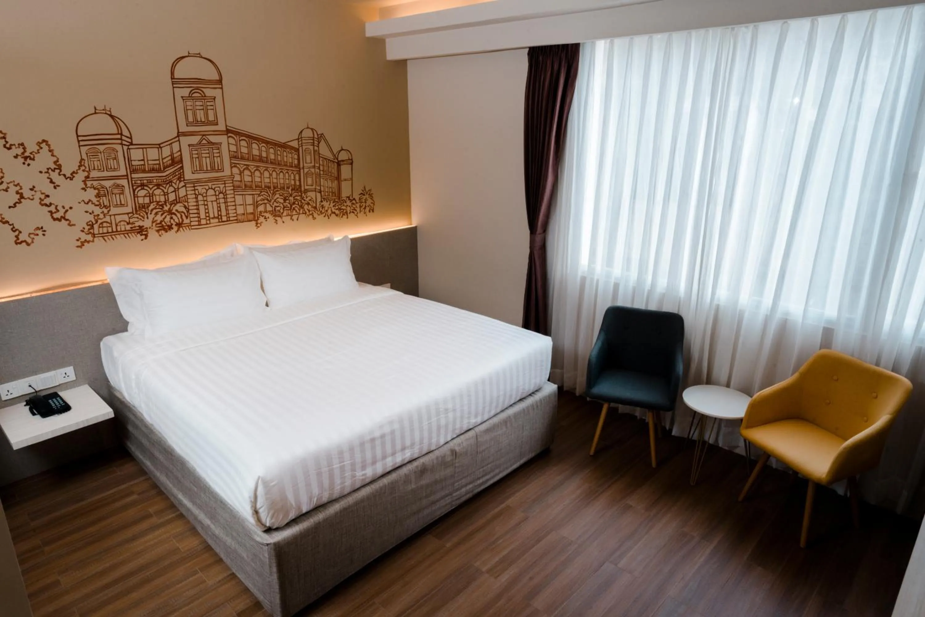 Bed in The Rangoon Hotel