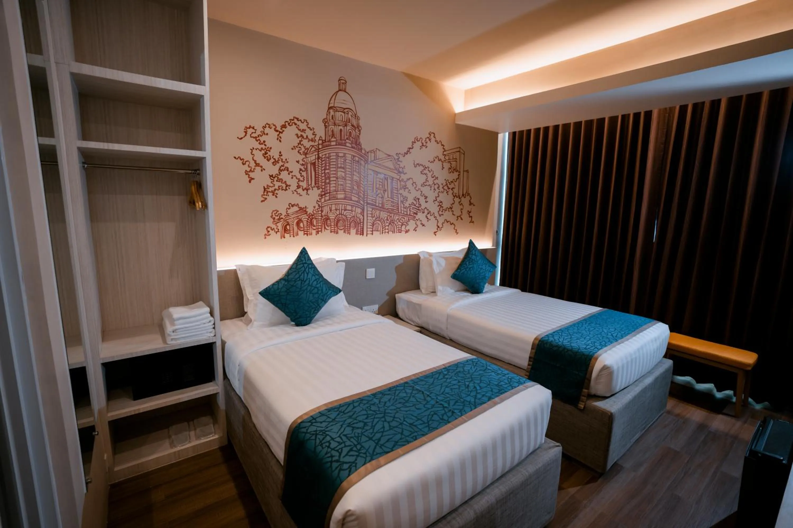 Bed in The Rangoon Hotel