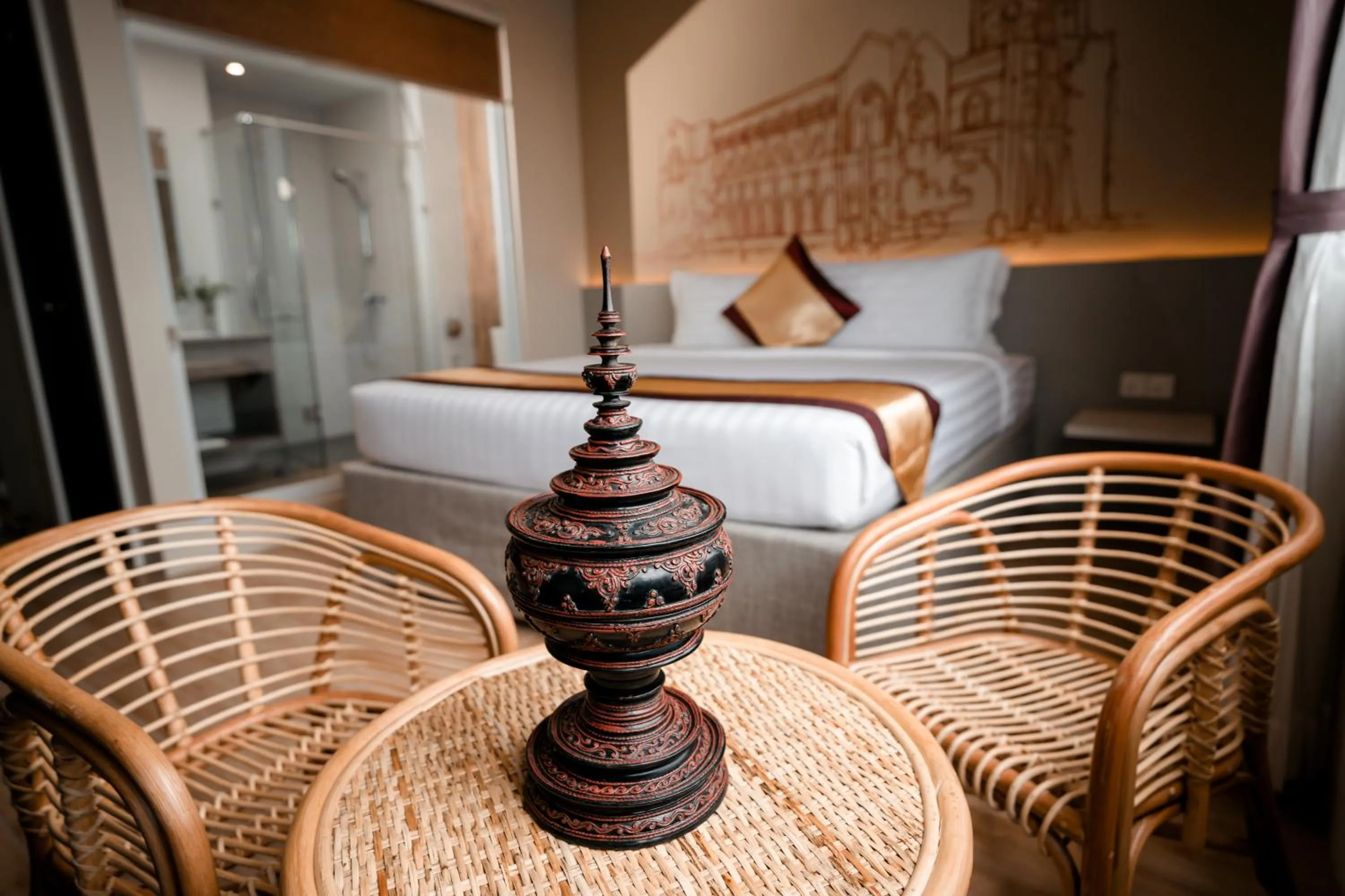 Bed in The Rangoon Hotel