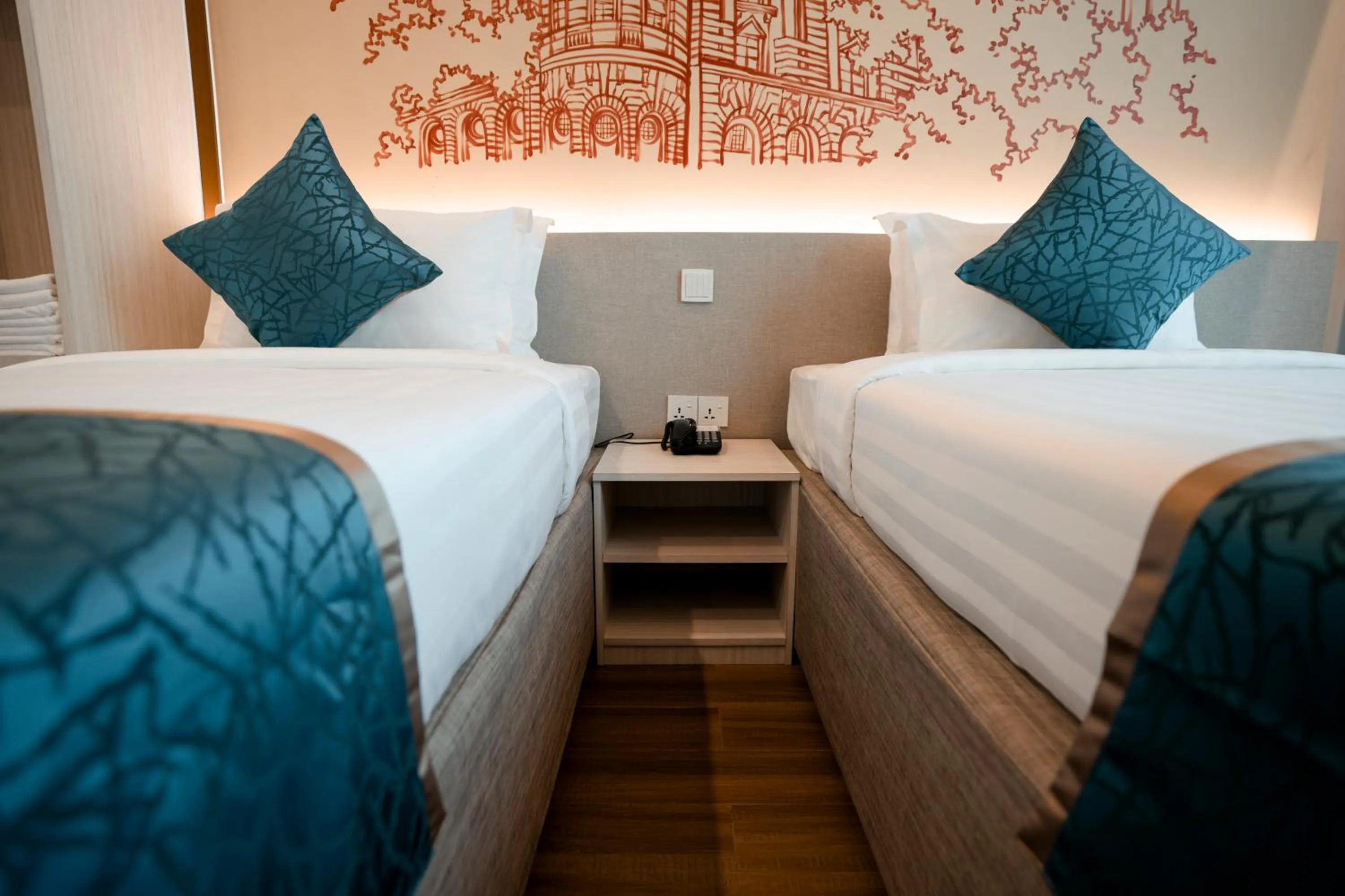 Bed in The Rangoon Hotel