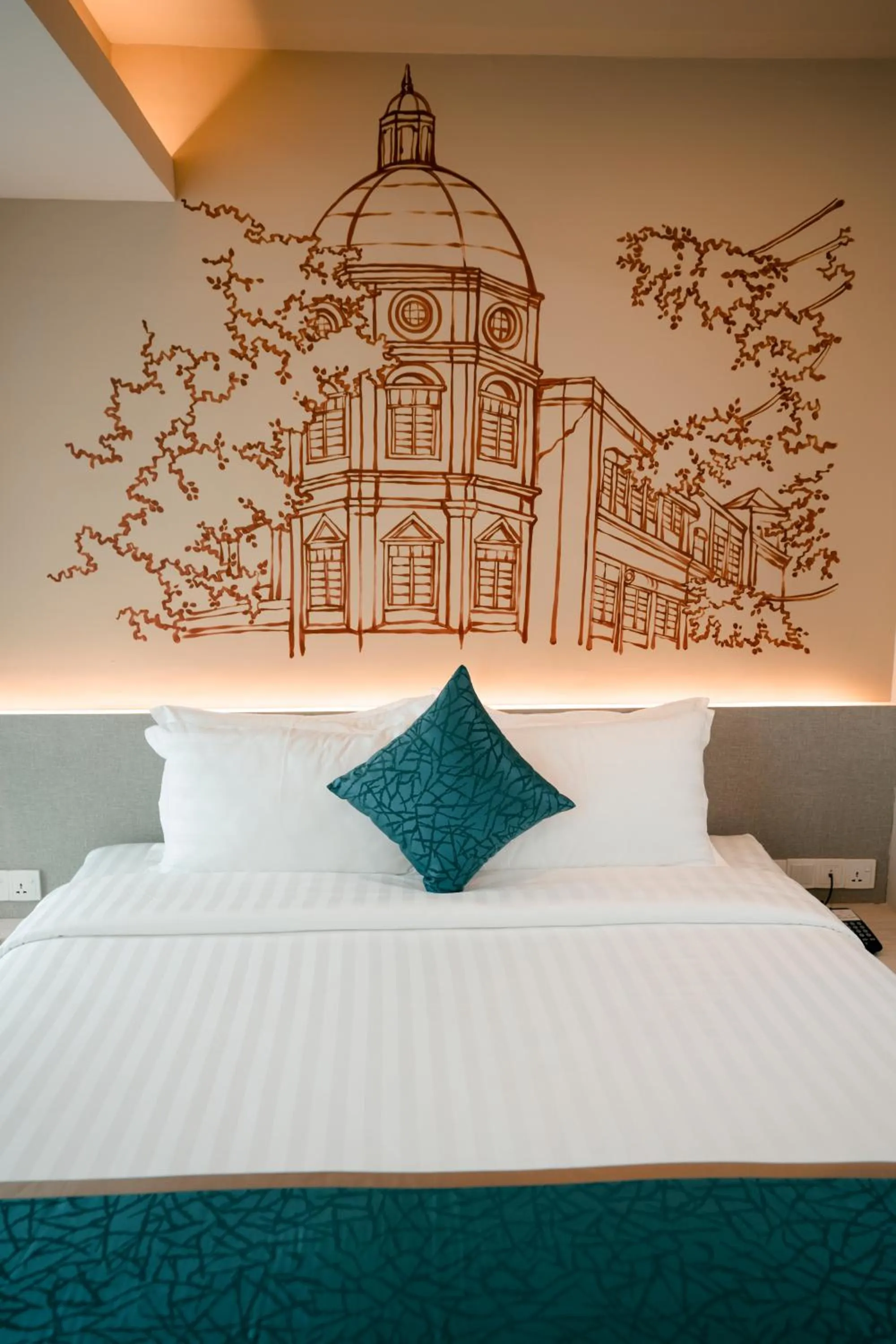 Bed in The Rangoon Hotel