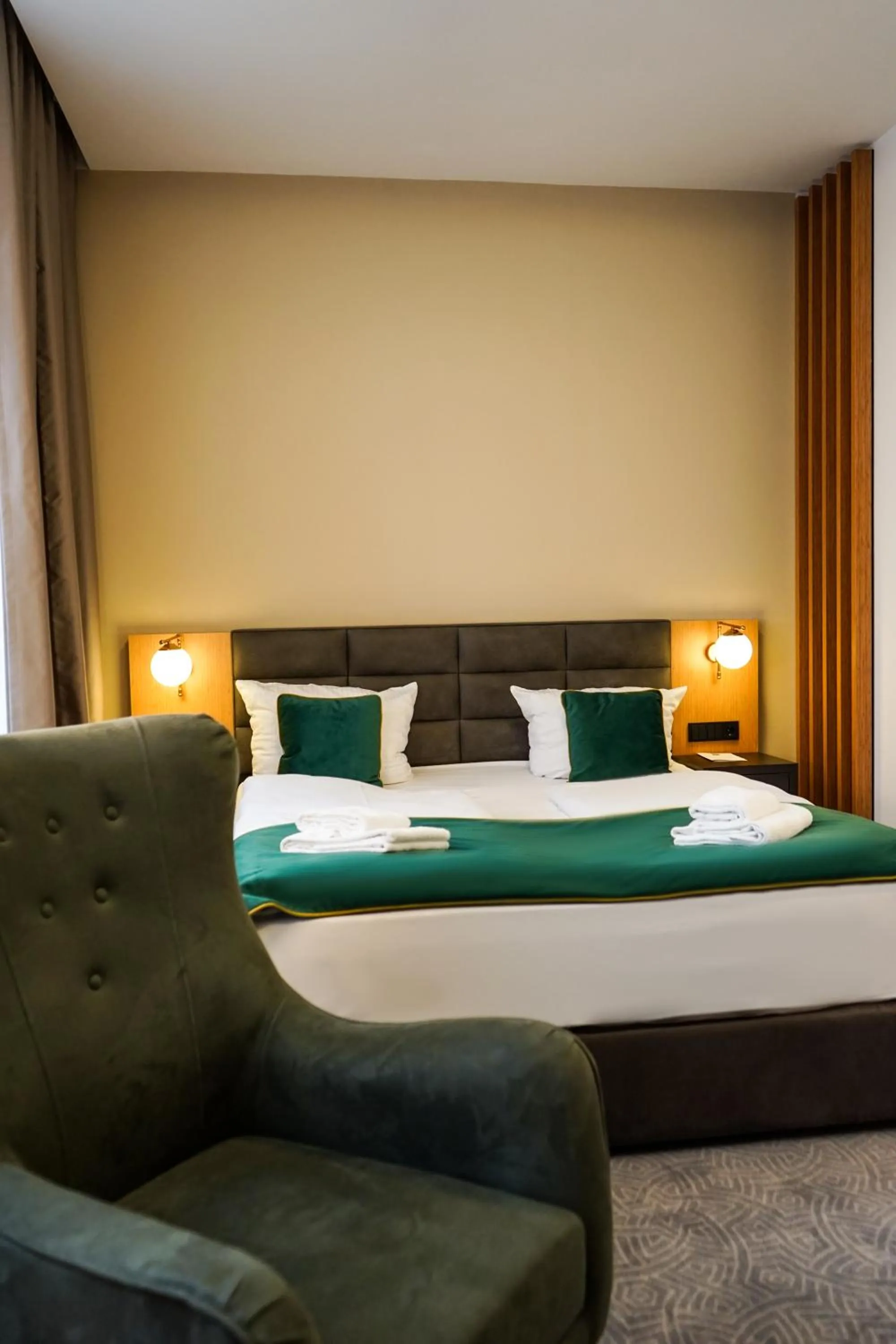 Bed in M-Pire Hotel Berlin