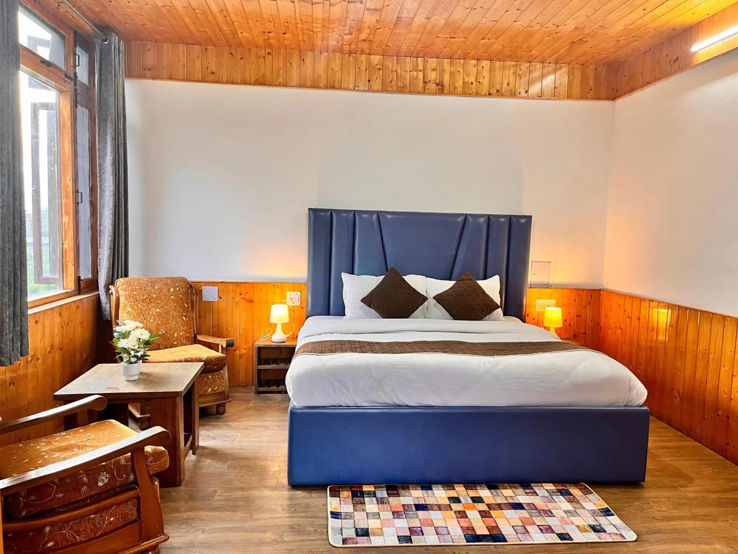 Bed in Nomad 2 Bedroom independent Luxury Cottages