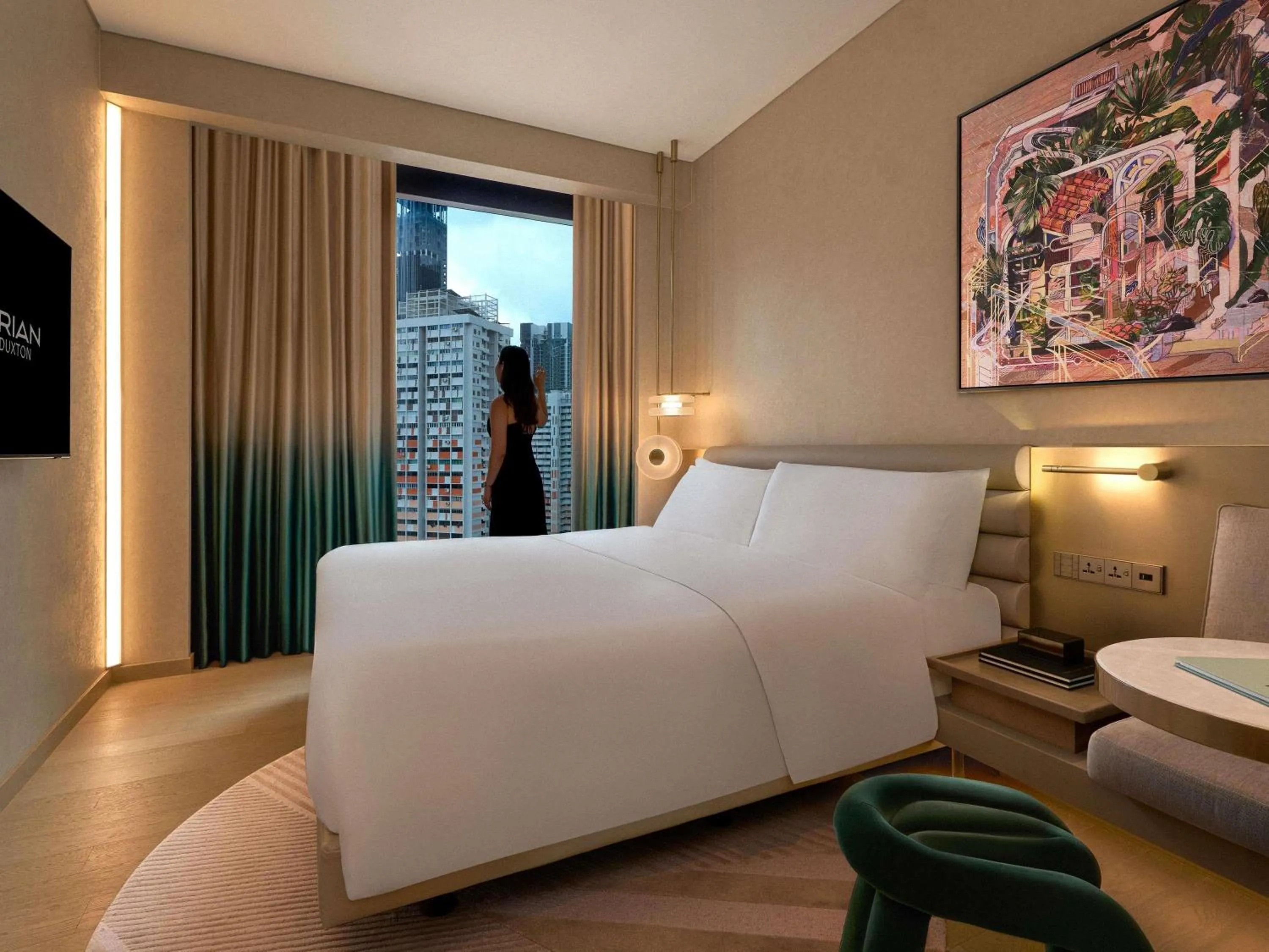 Bedroom, Bed in Mondrian Singapore Duxton