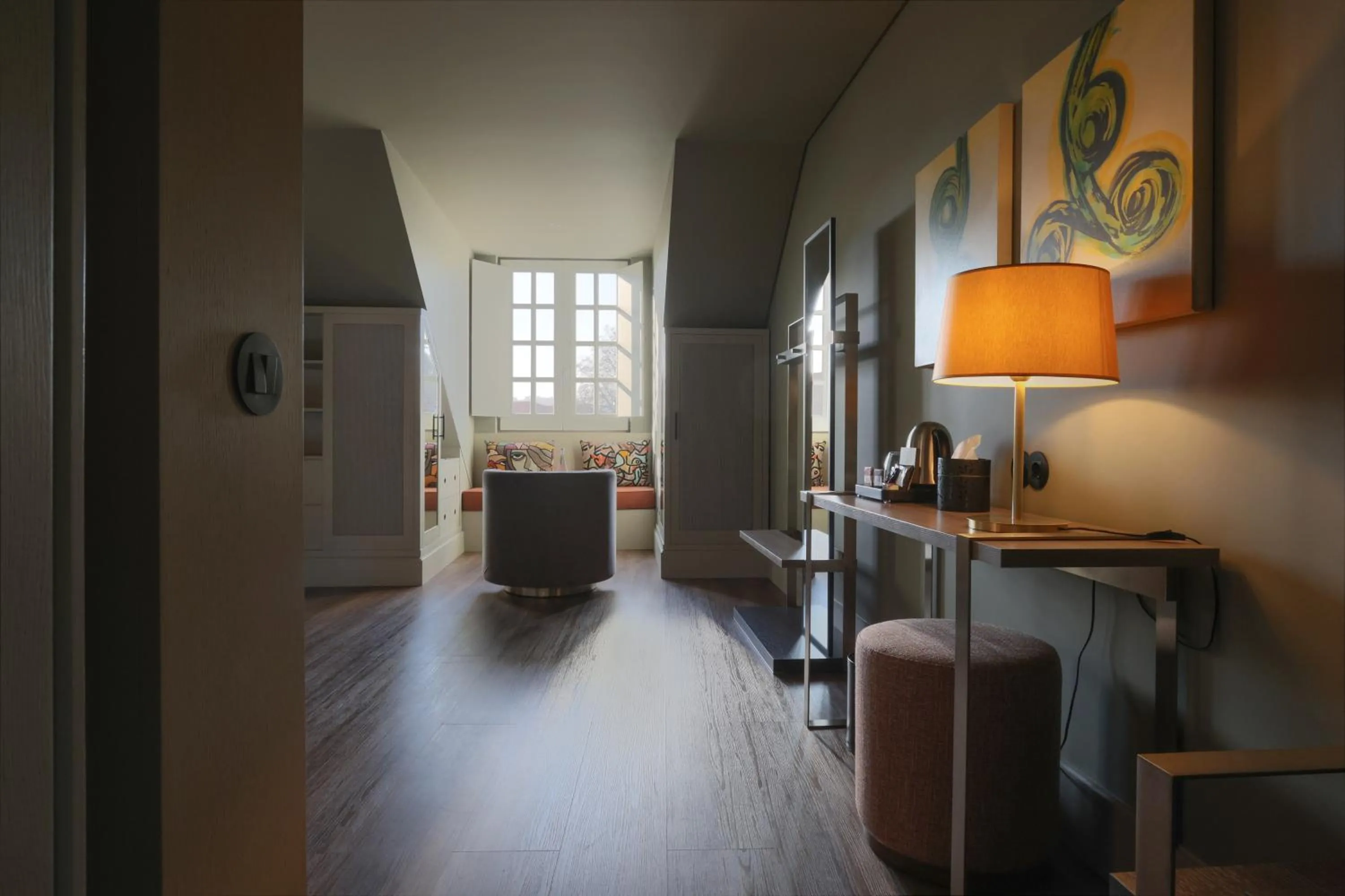 Seating area, Bed in Timbre Virtudes