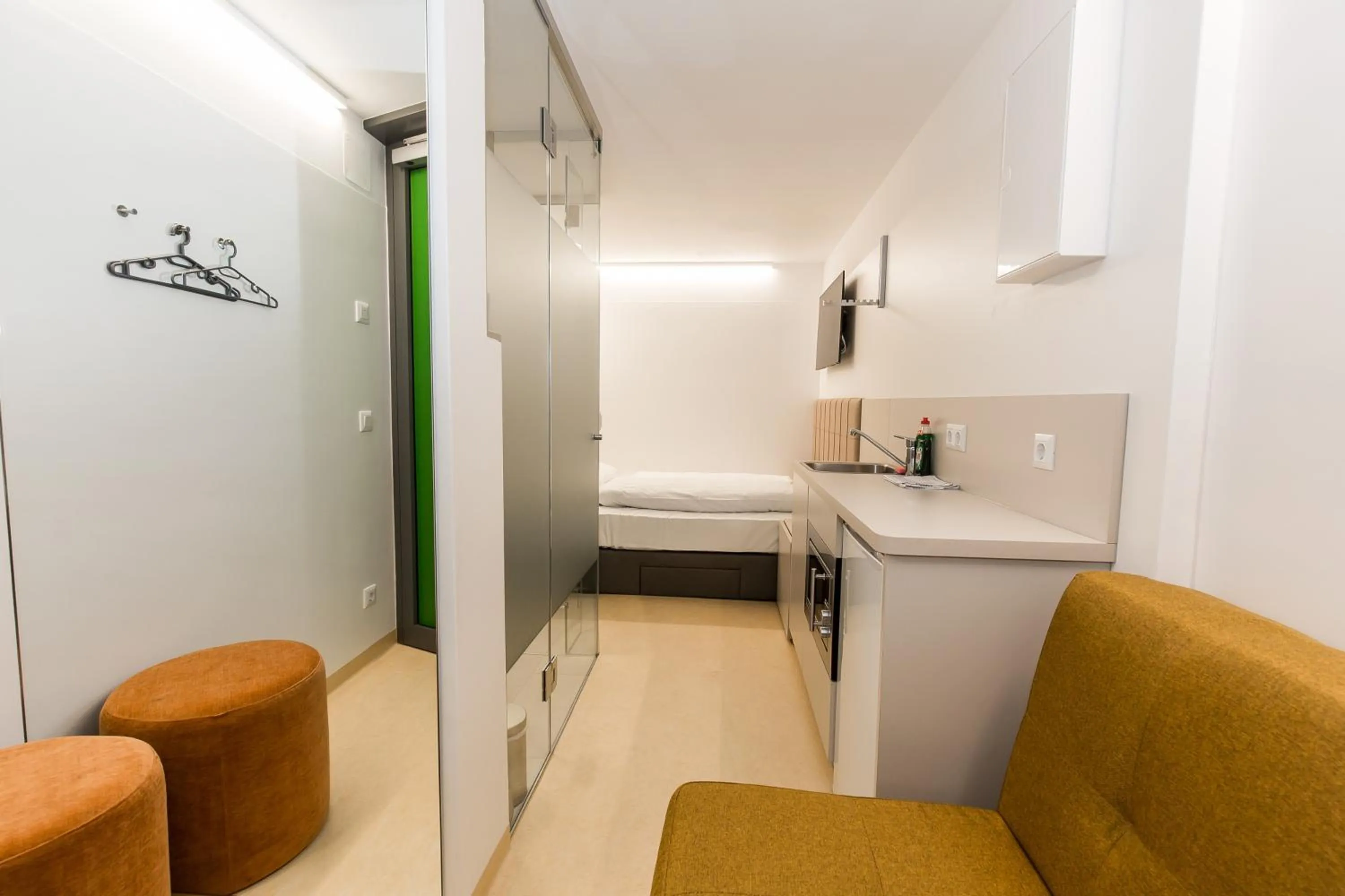 Kitchen or kitchenette in Smart Nano Living - Wien Hauptbahnhof - self check-in