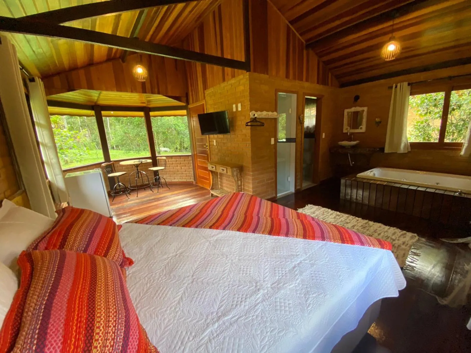 Bed in Pousada Bosque do Visconde