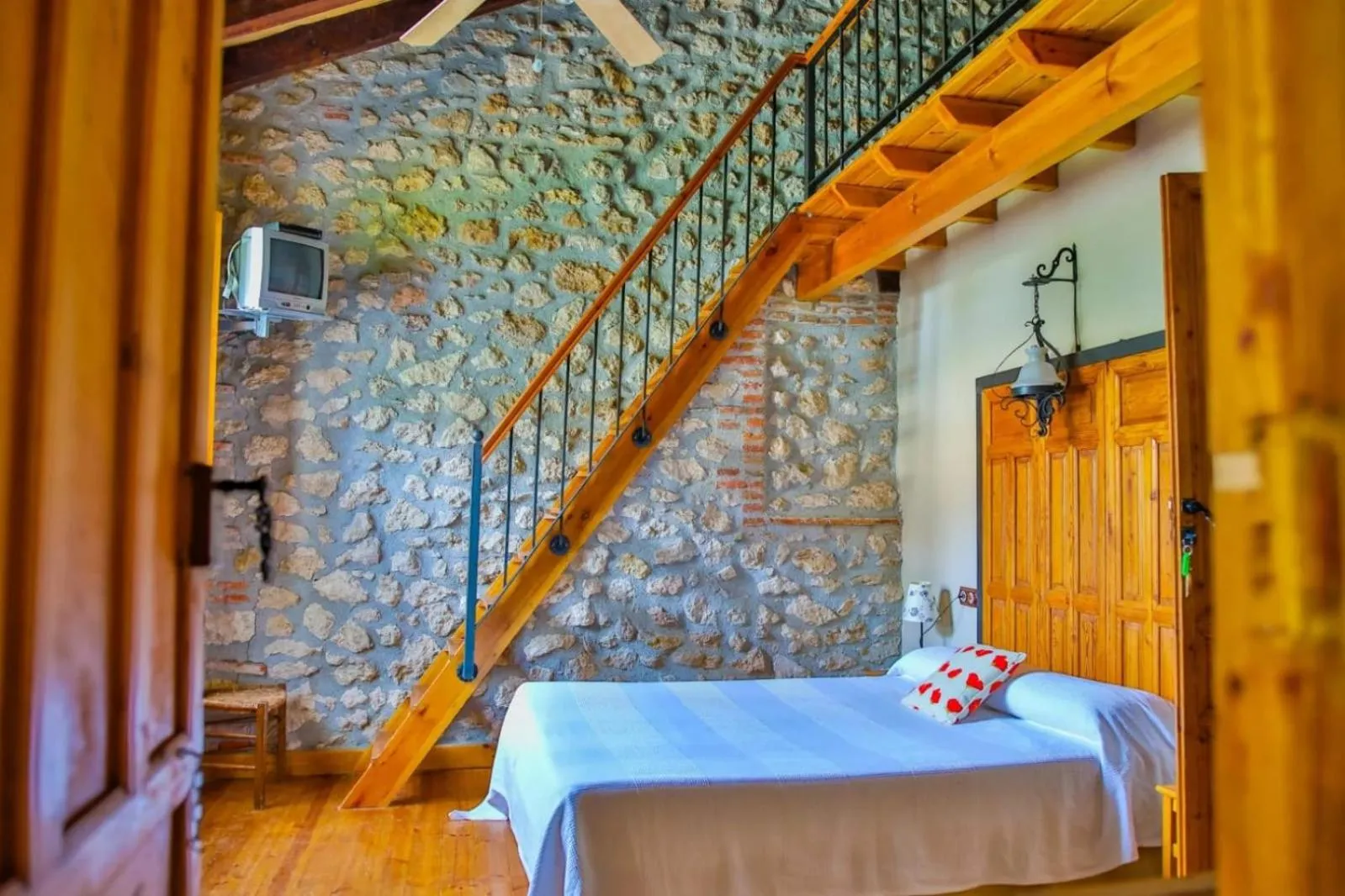 Bedroom, Bed in Casas Cueva y Cortijo La Tala en Guadix