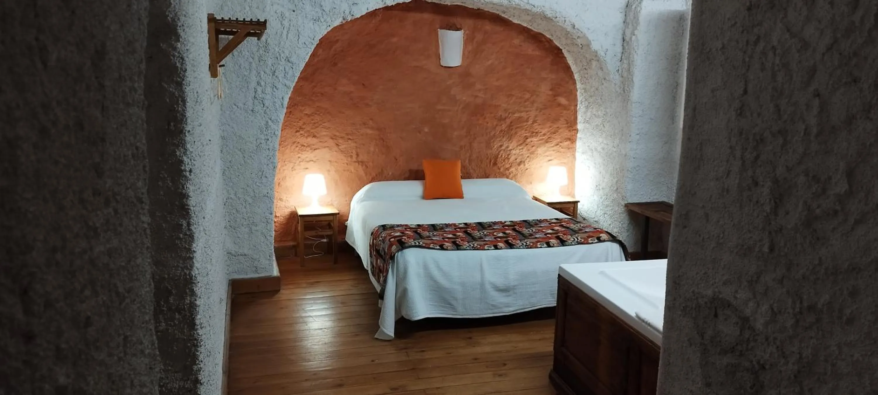Swimming pool, Bed in Casas Cueva y Cortijo La Tala en Guadix