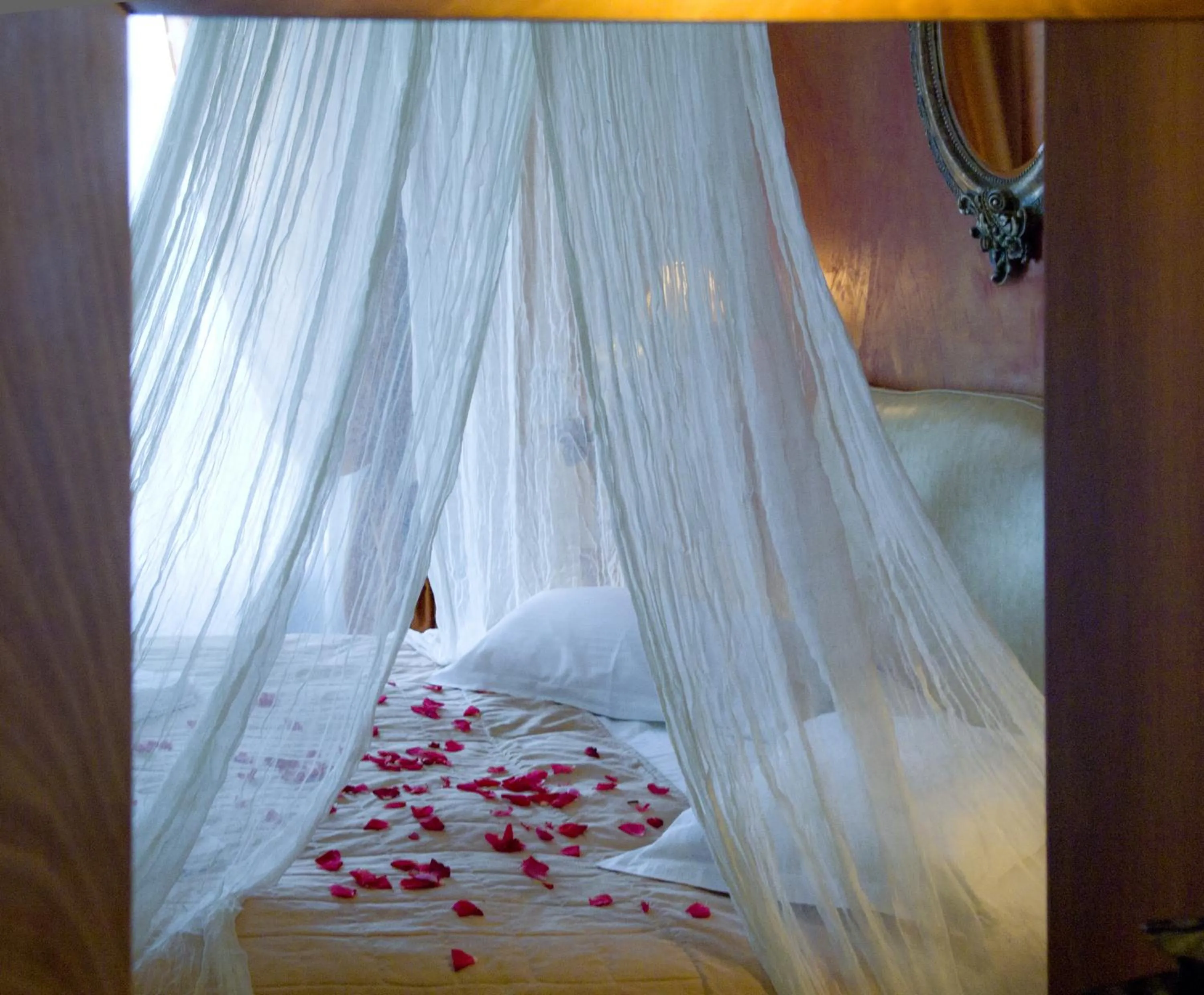 Bed in Alkistis Hotel