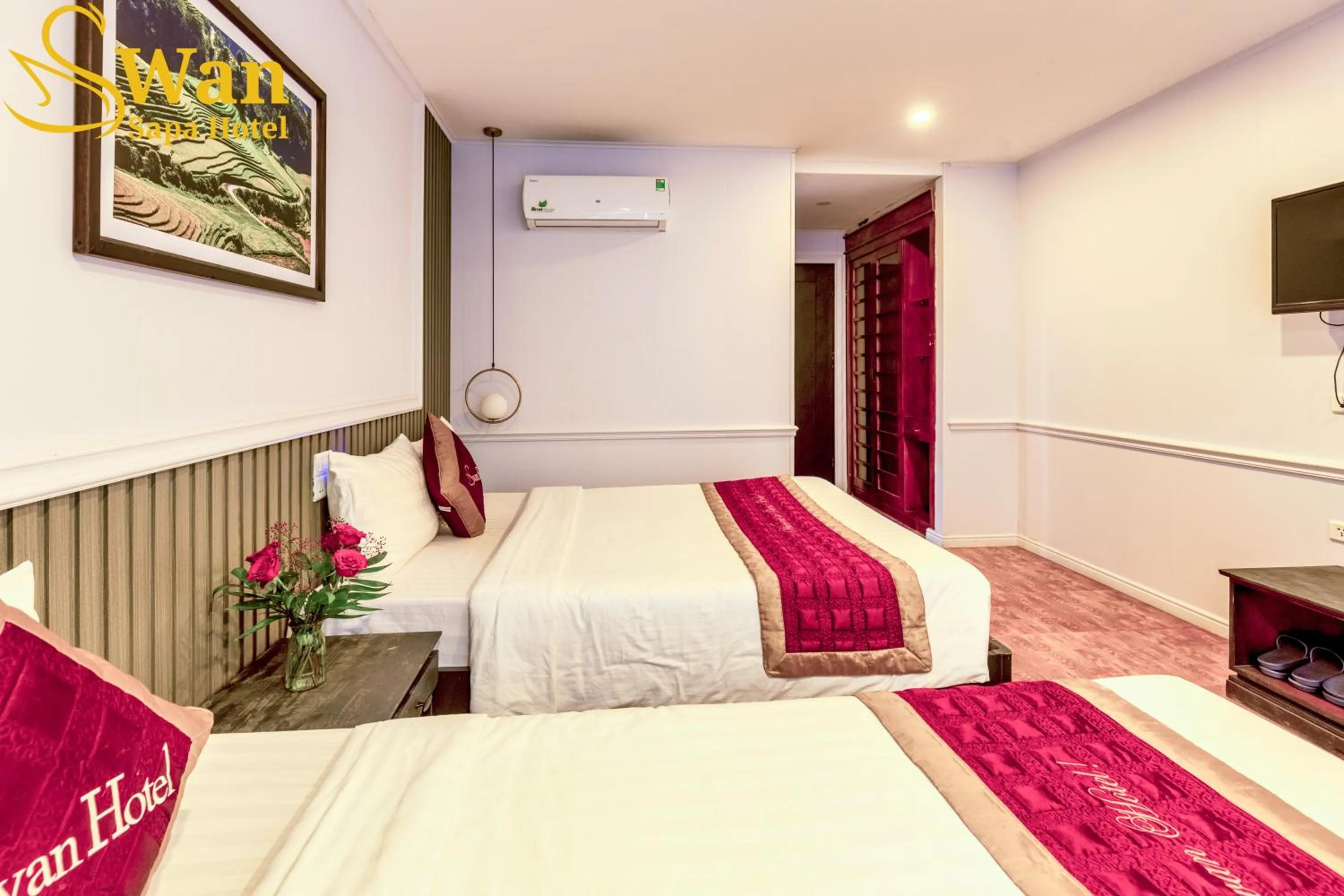 Bed in Swan Sapa Hotel