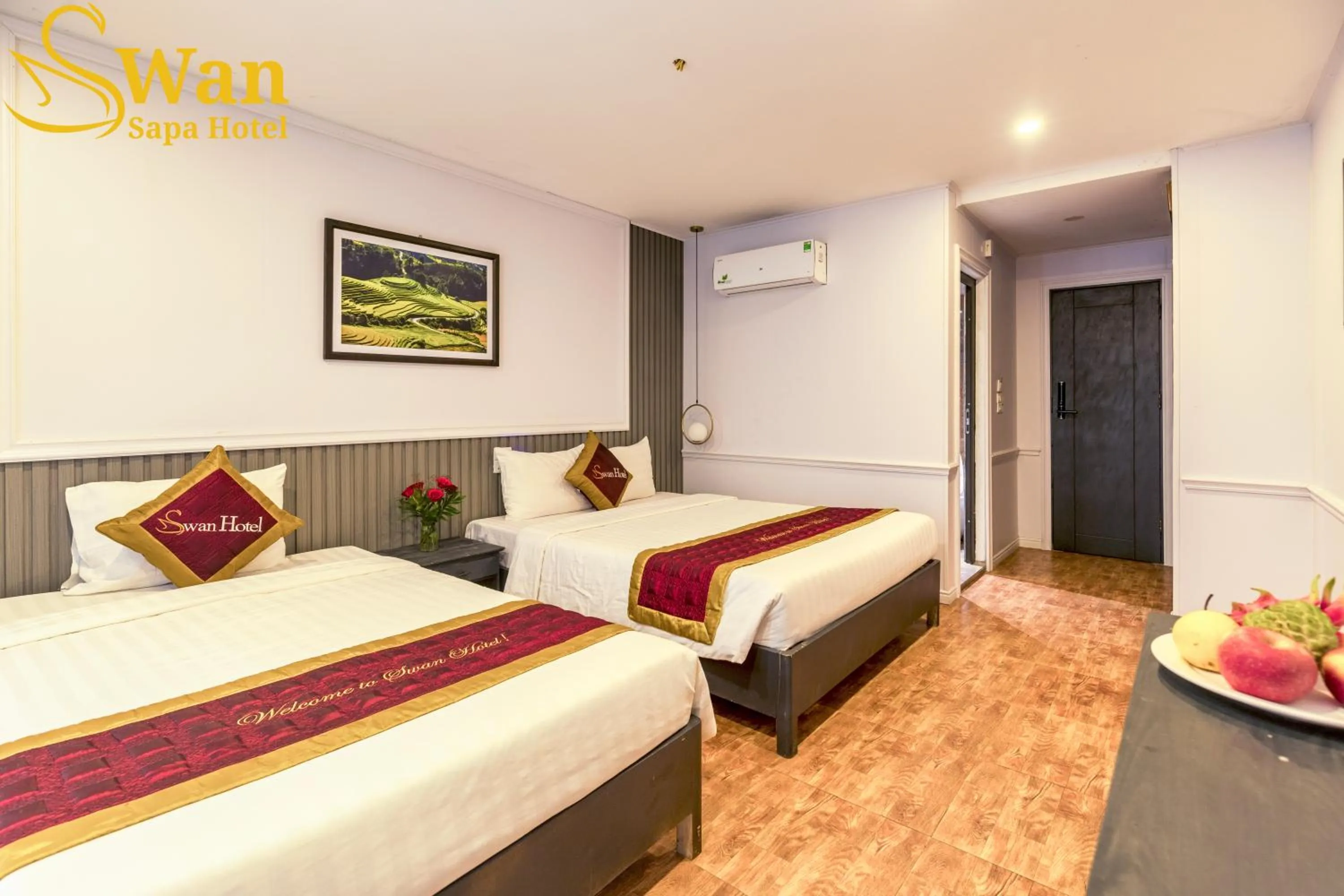 Bed in Swan Sapa Hotel