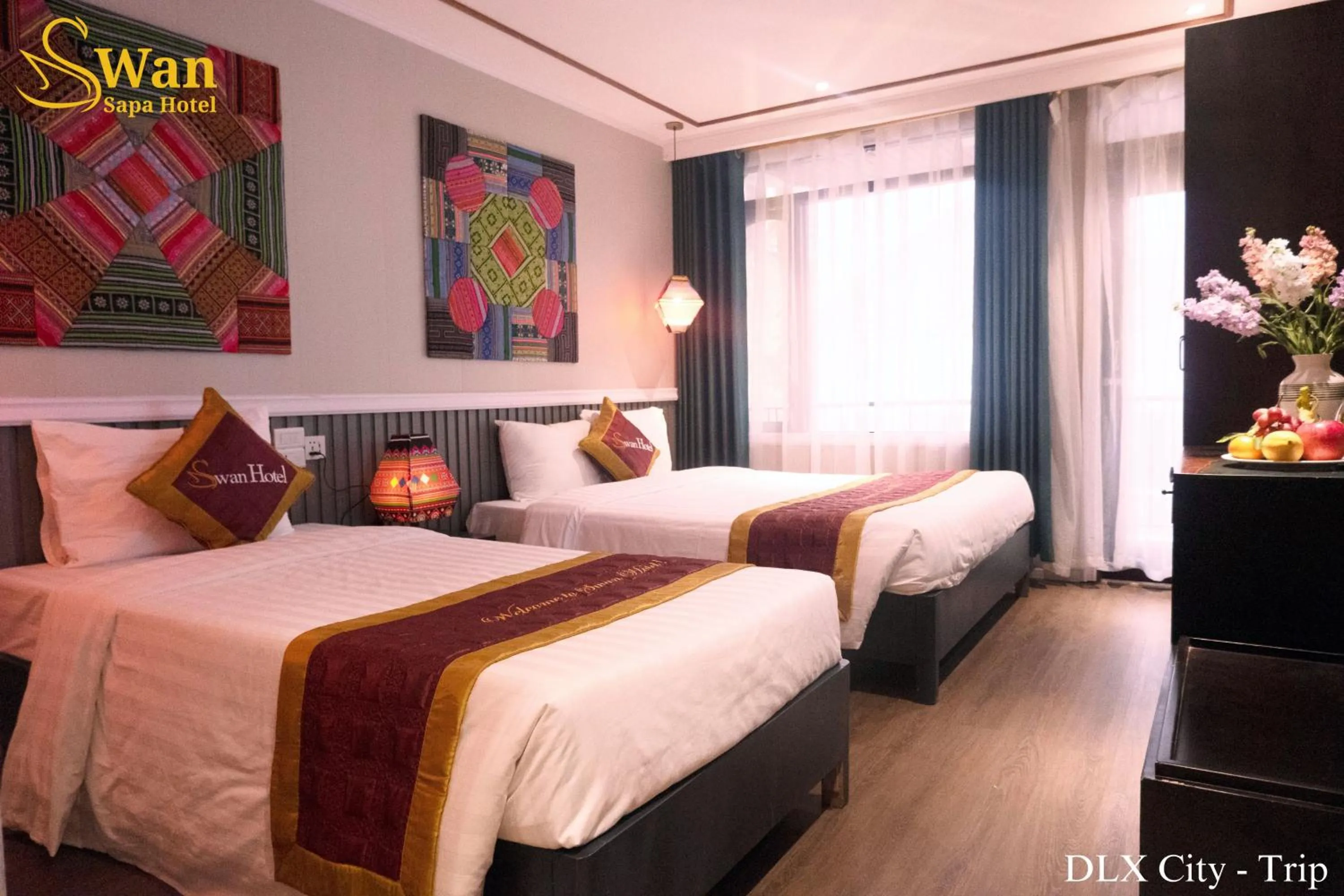 Bed in Swan Sapa Hotel