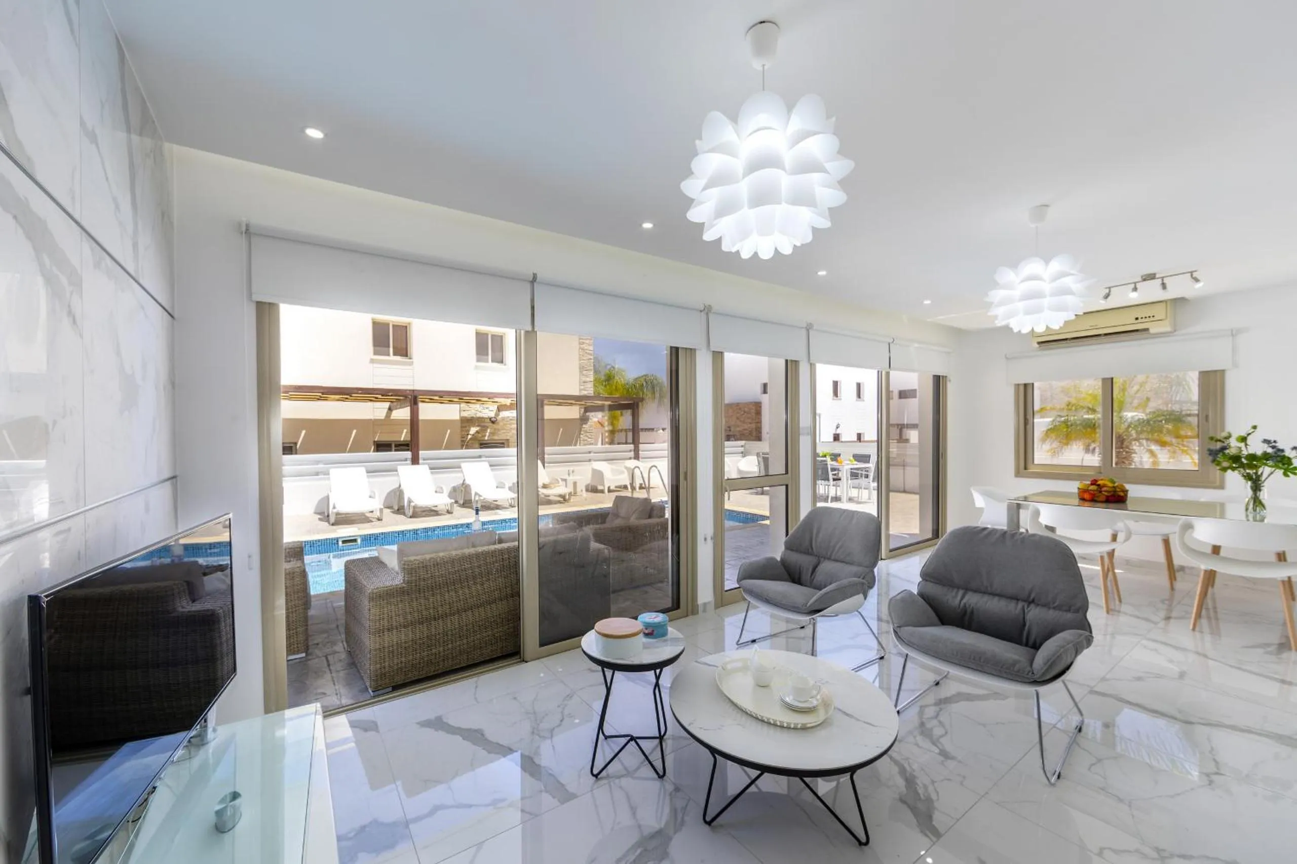 Communal lounge/ TV room in Protaras Sunrise Beach Villa 2