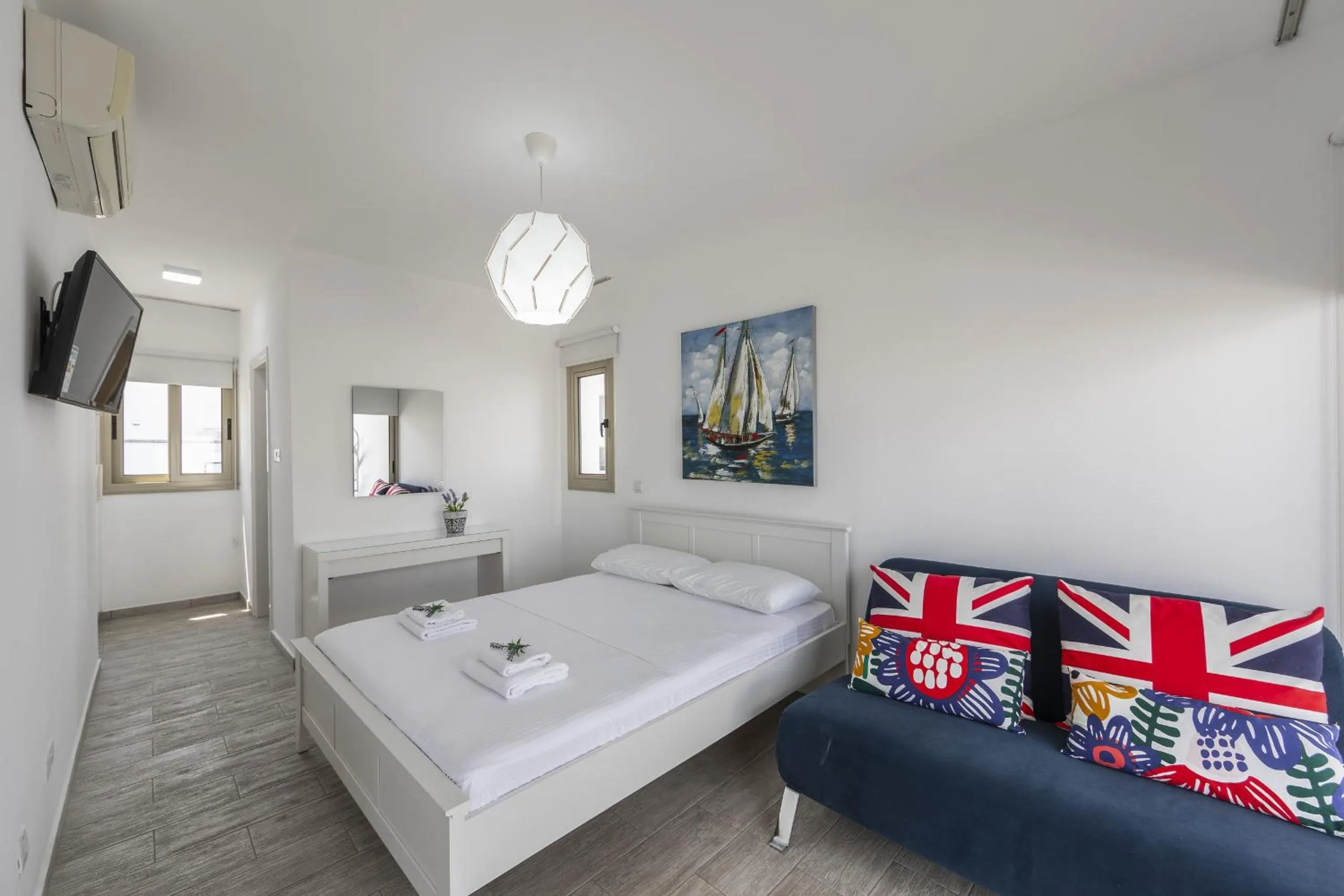 Bed in Protaras Sunrise Beach Villa 2