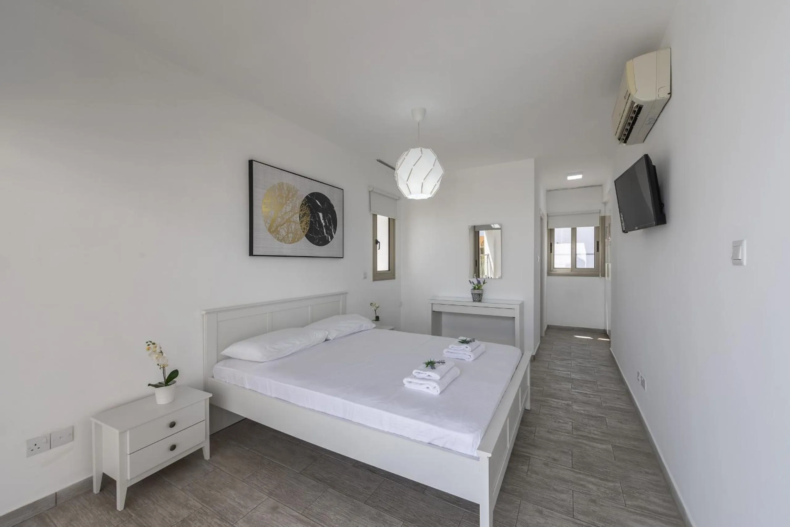 Bed in Protaras Sunrise Beach Villa 2