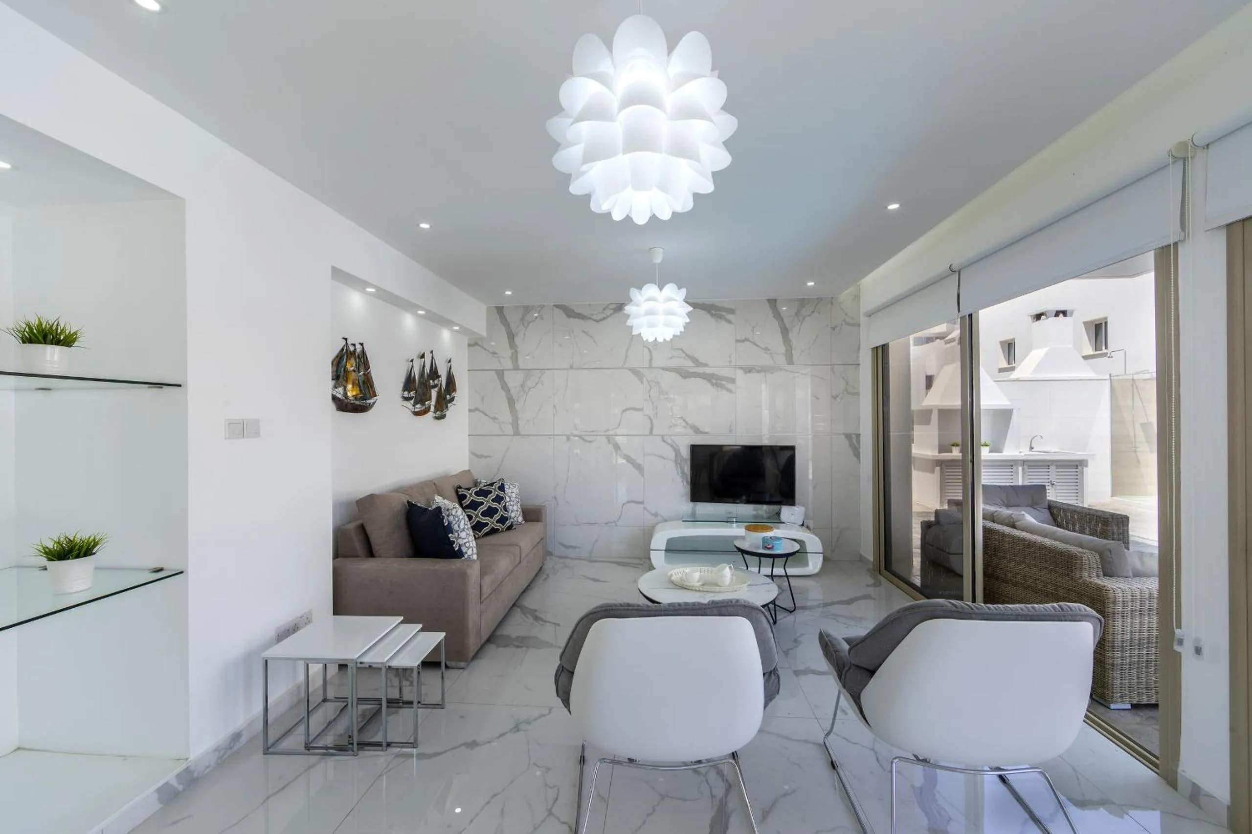 Communal lounge/ TV room in Protaras Sunrise Beach Villa 2