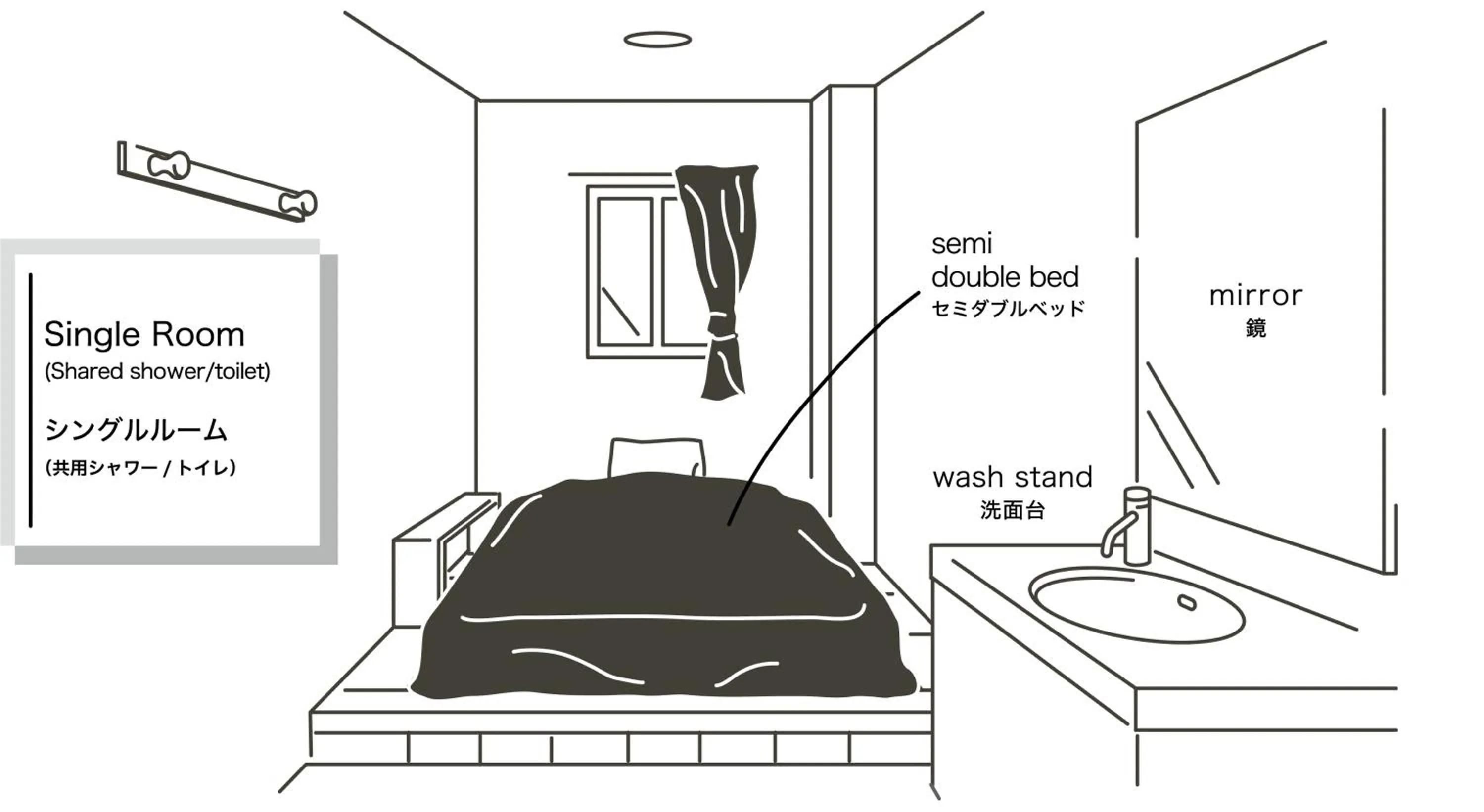 Photo of the whole room in Hotel Plus Hostel SAPPORO