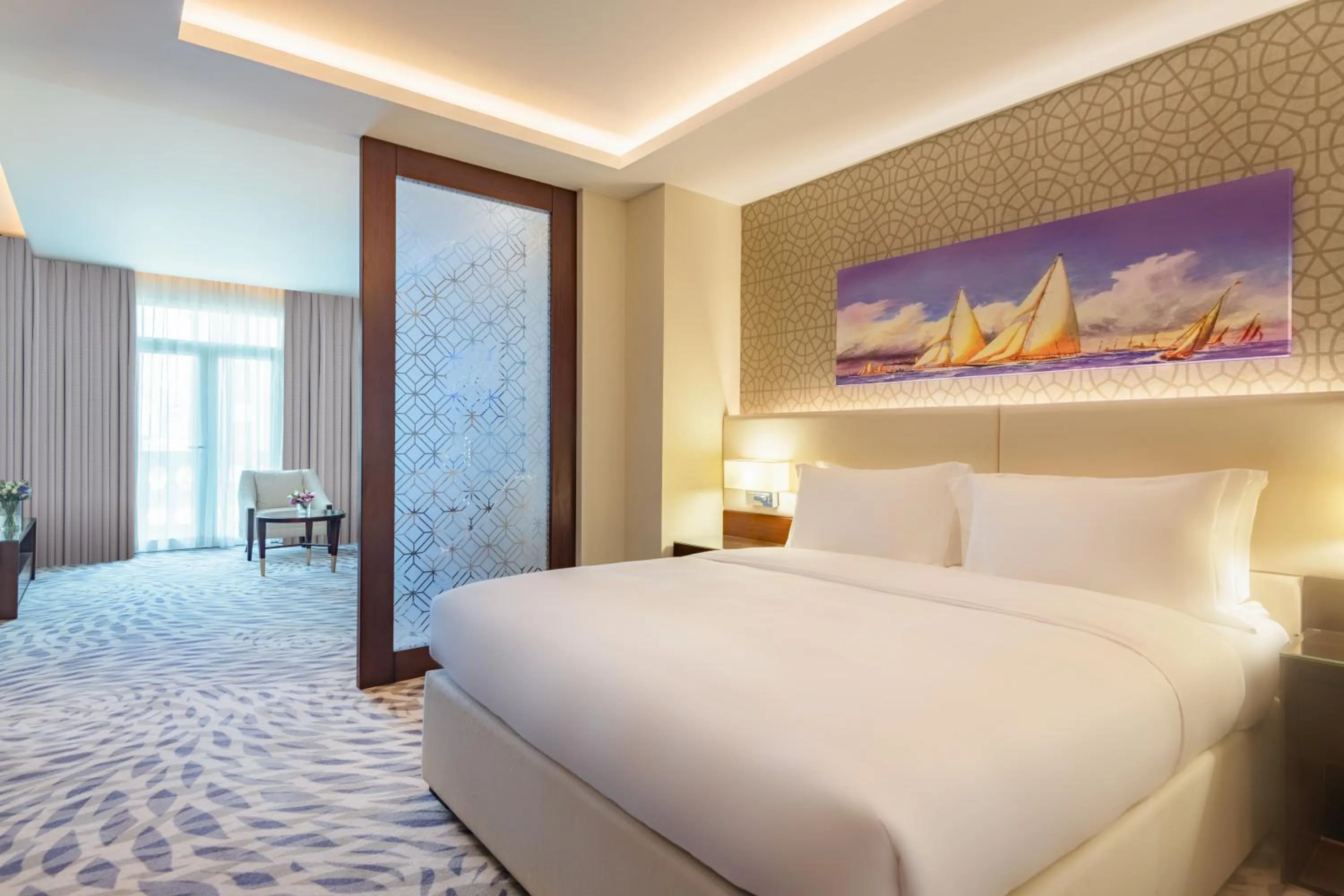 Bedroom, Bed in Riviera Rayhaan by Rotana Doha