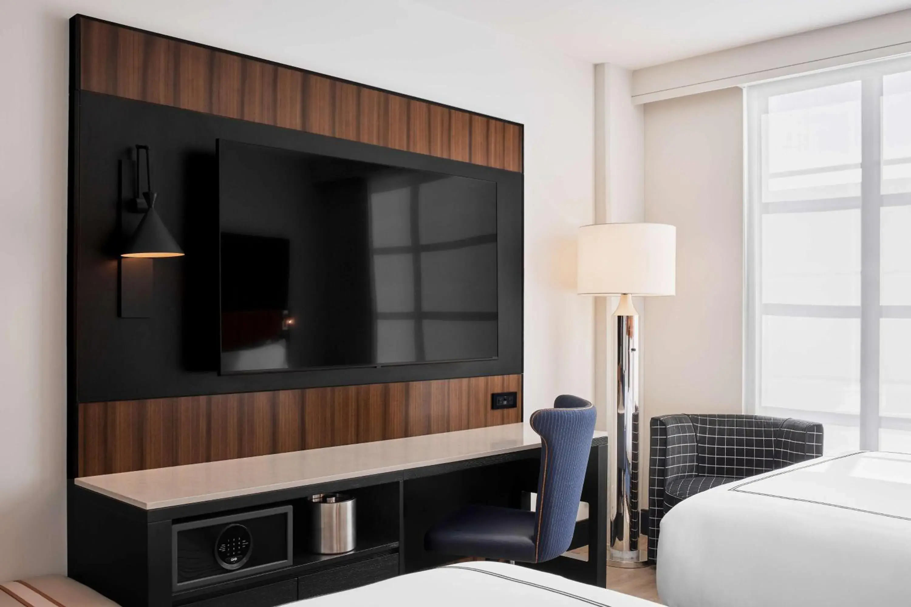 Deluxe Corner Queen Room with Two Queen Beds in The Godfrey Detroit, Curio Collection By Hilton Deluxe Corner Queen Room with Two Queen Beds in The Godfrey Detroit, Curio Collection By Hilton