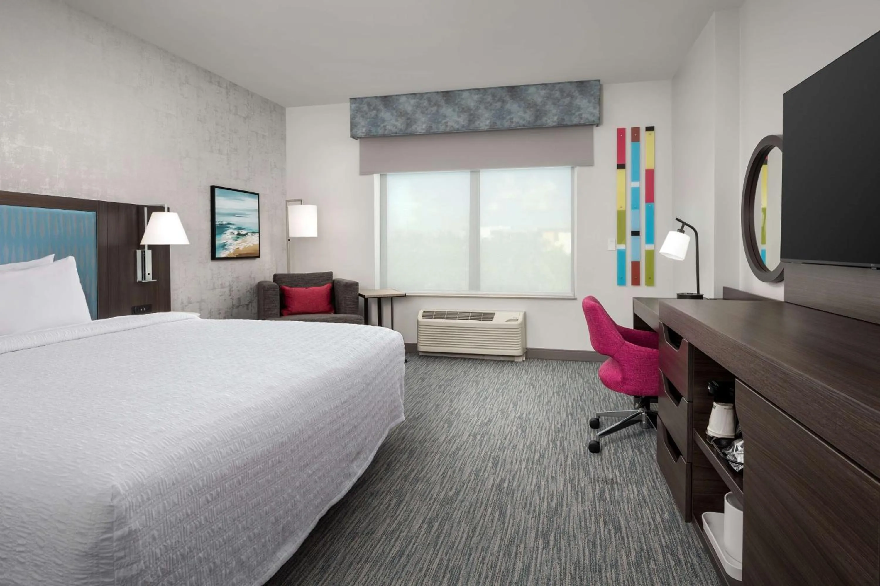 Bedroom, Bed in Hampton Inn Delray Beach