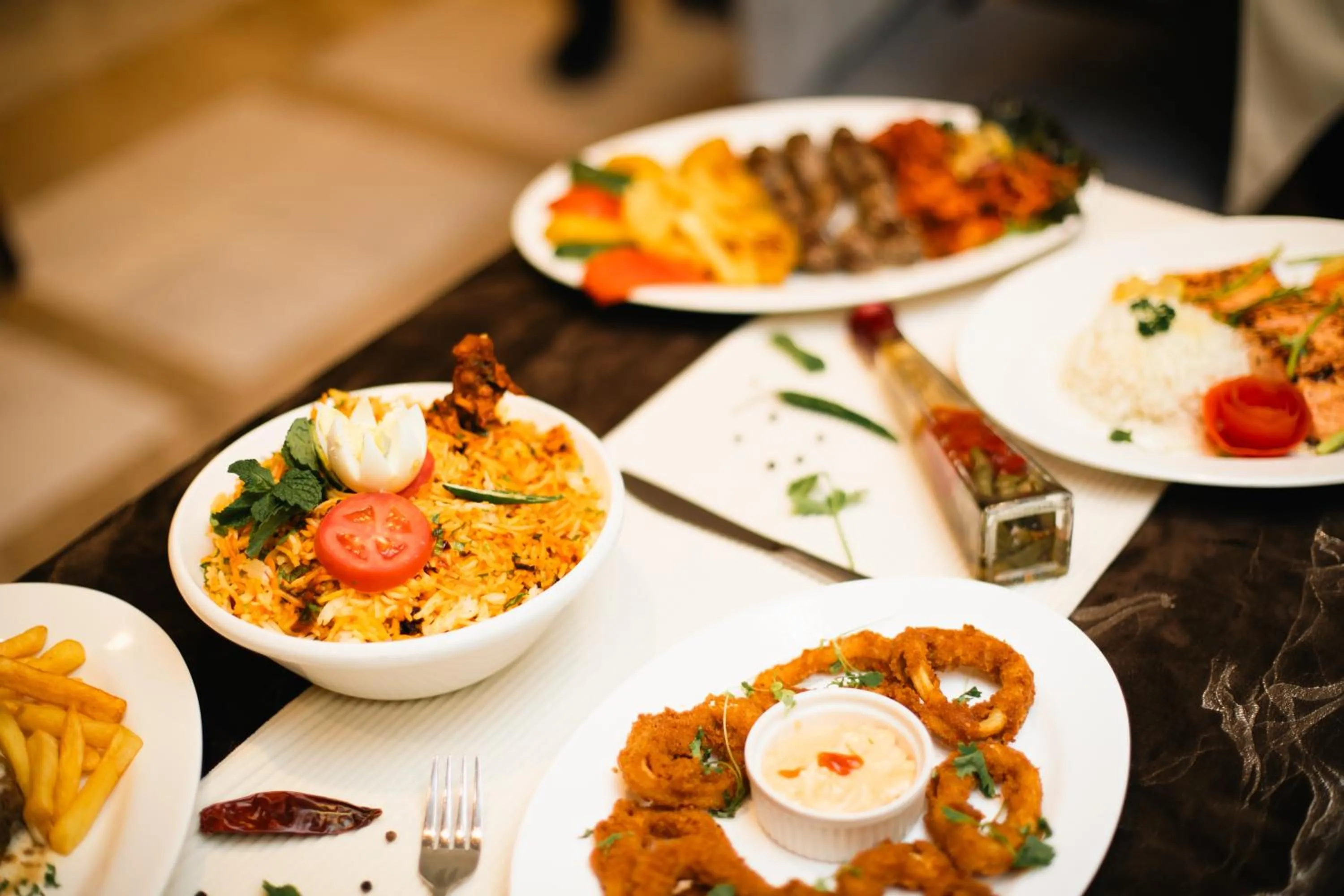 Food close-up in The Saj Hotel