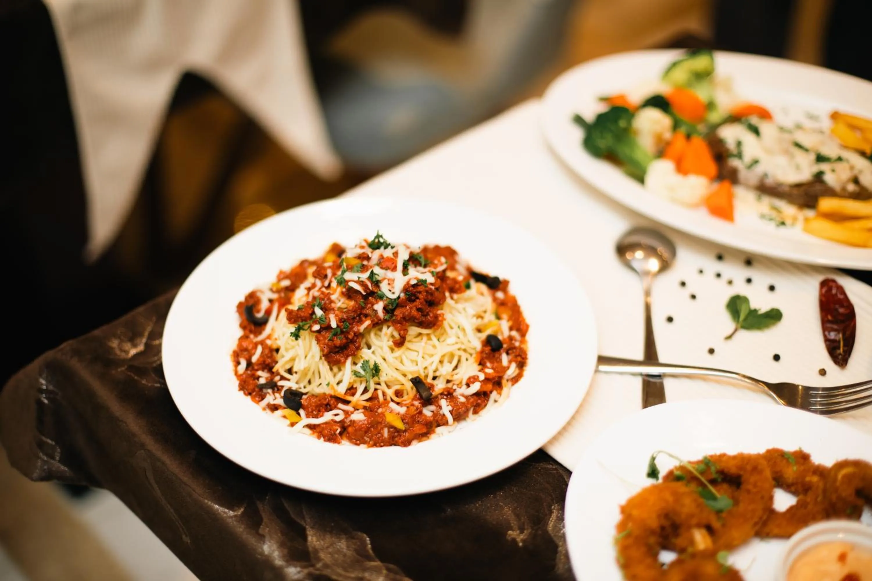 Food close-up in The Saj Hotel
