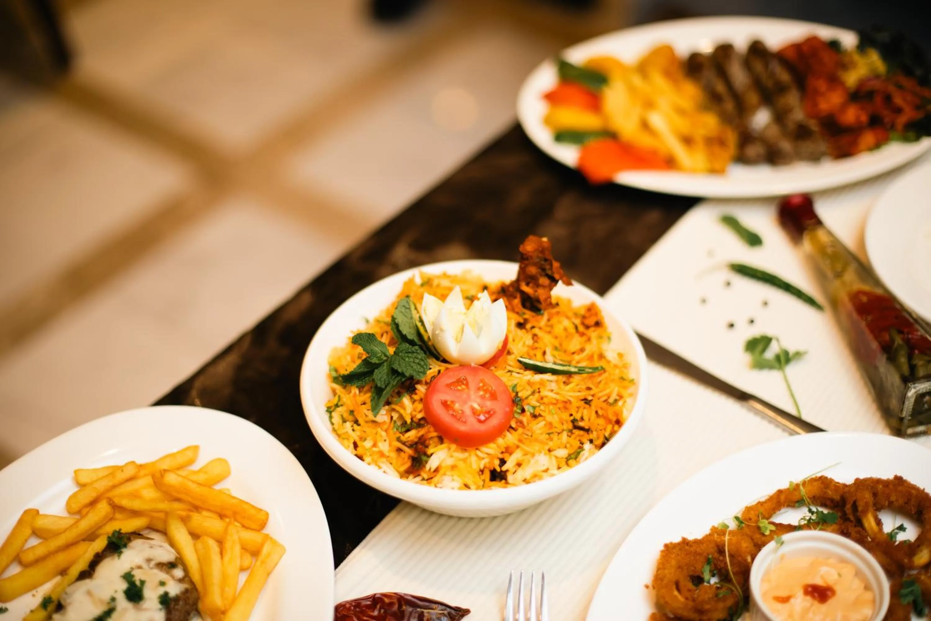 Food close-up in The Saj Hotel