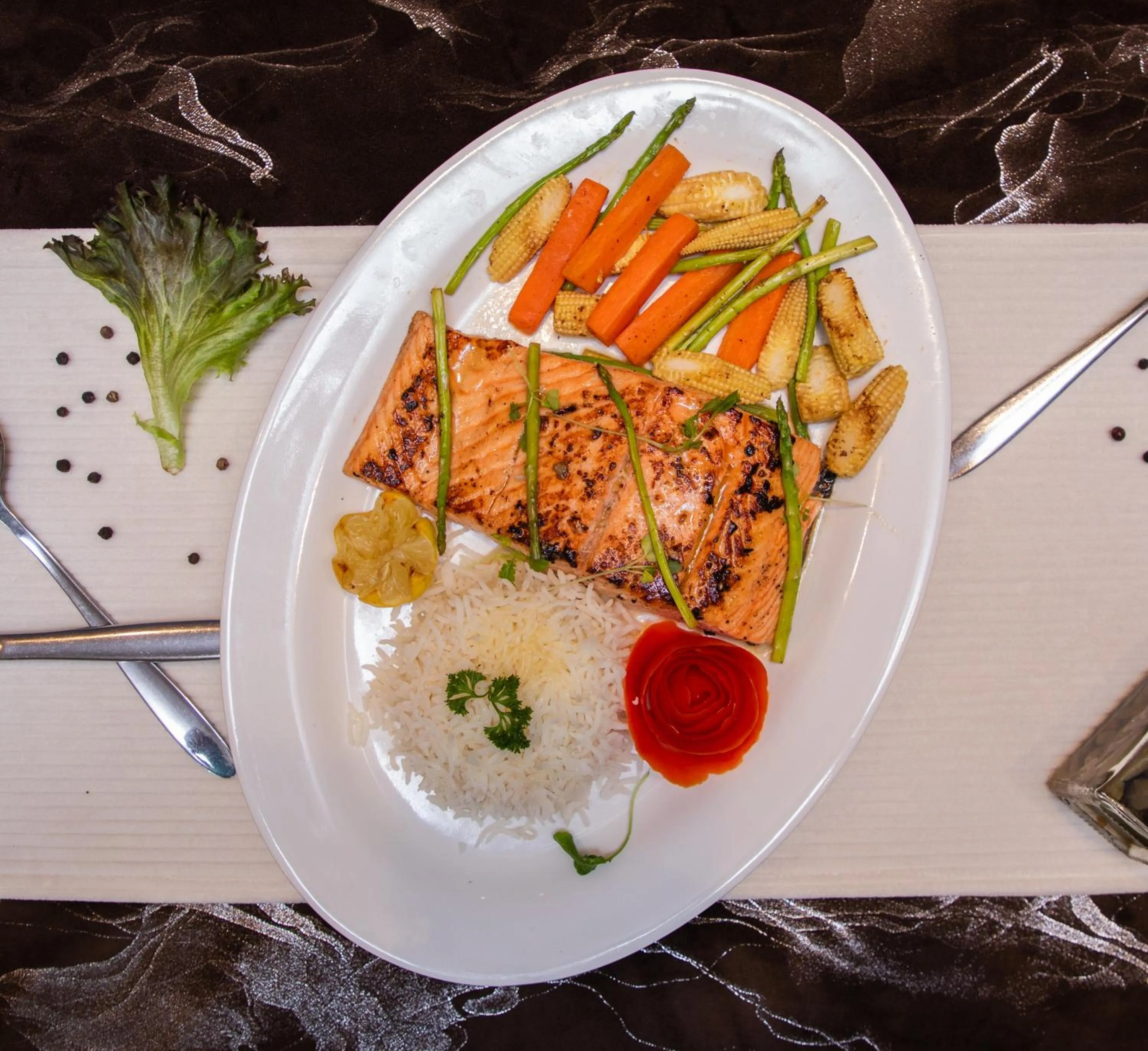 Food close-up in The Saj Hotel