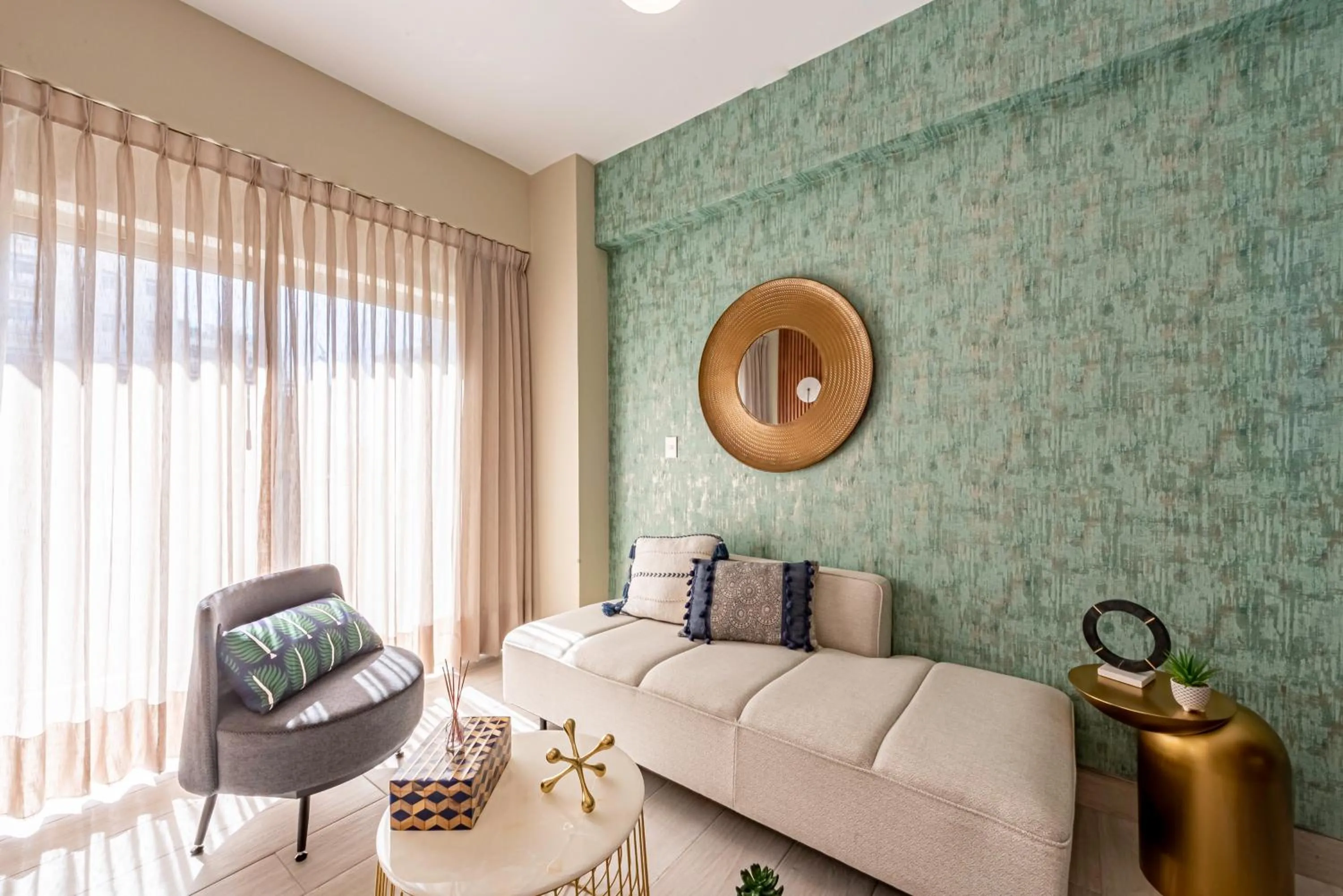 Living room, Bed in Brickell Apart Hotel