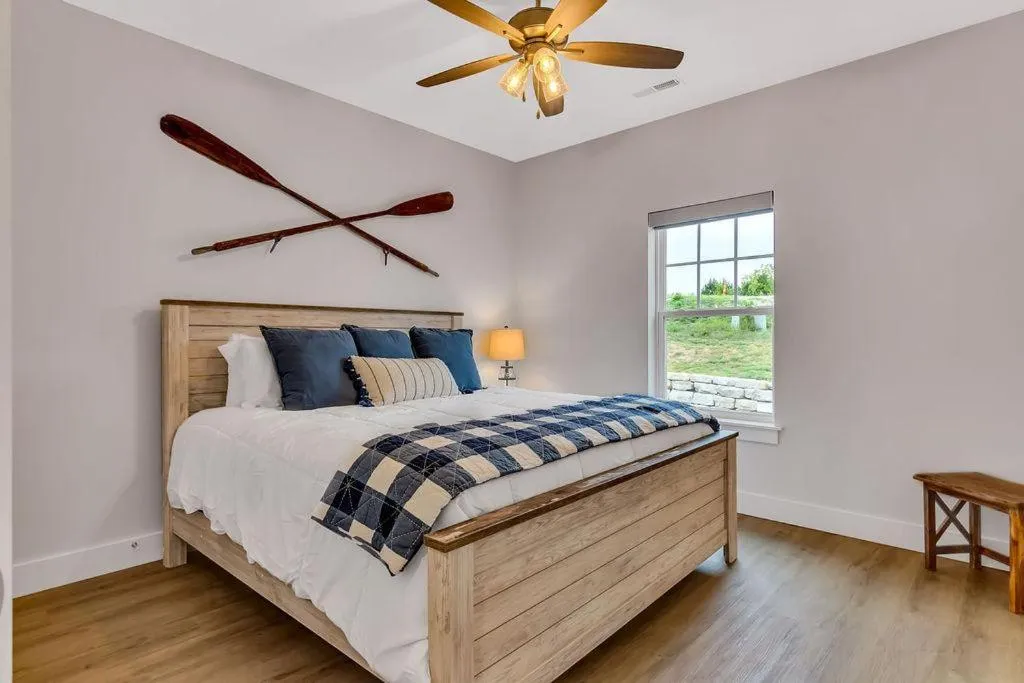 Bed in Boone Docks Lodge