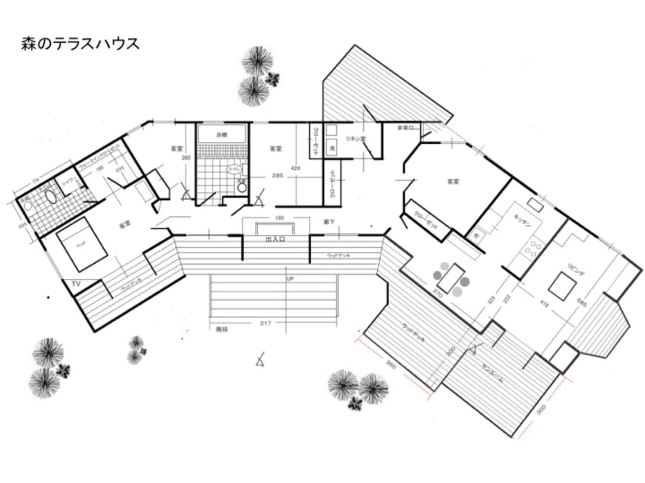 Floor plan in Nakadaki Art Village