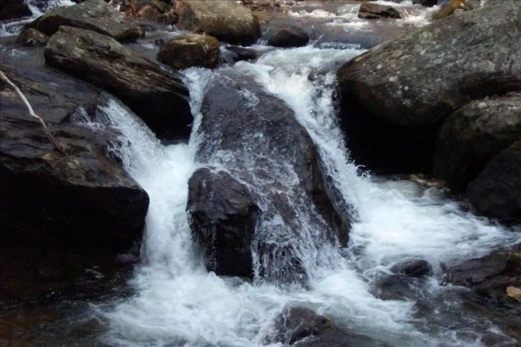 Natural landscape in Alpenhaus Cabins Real Log Home in Helen Ga Mountains with hot tub and balconies