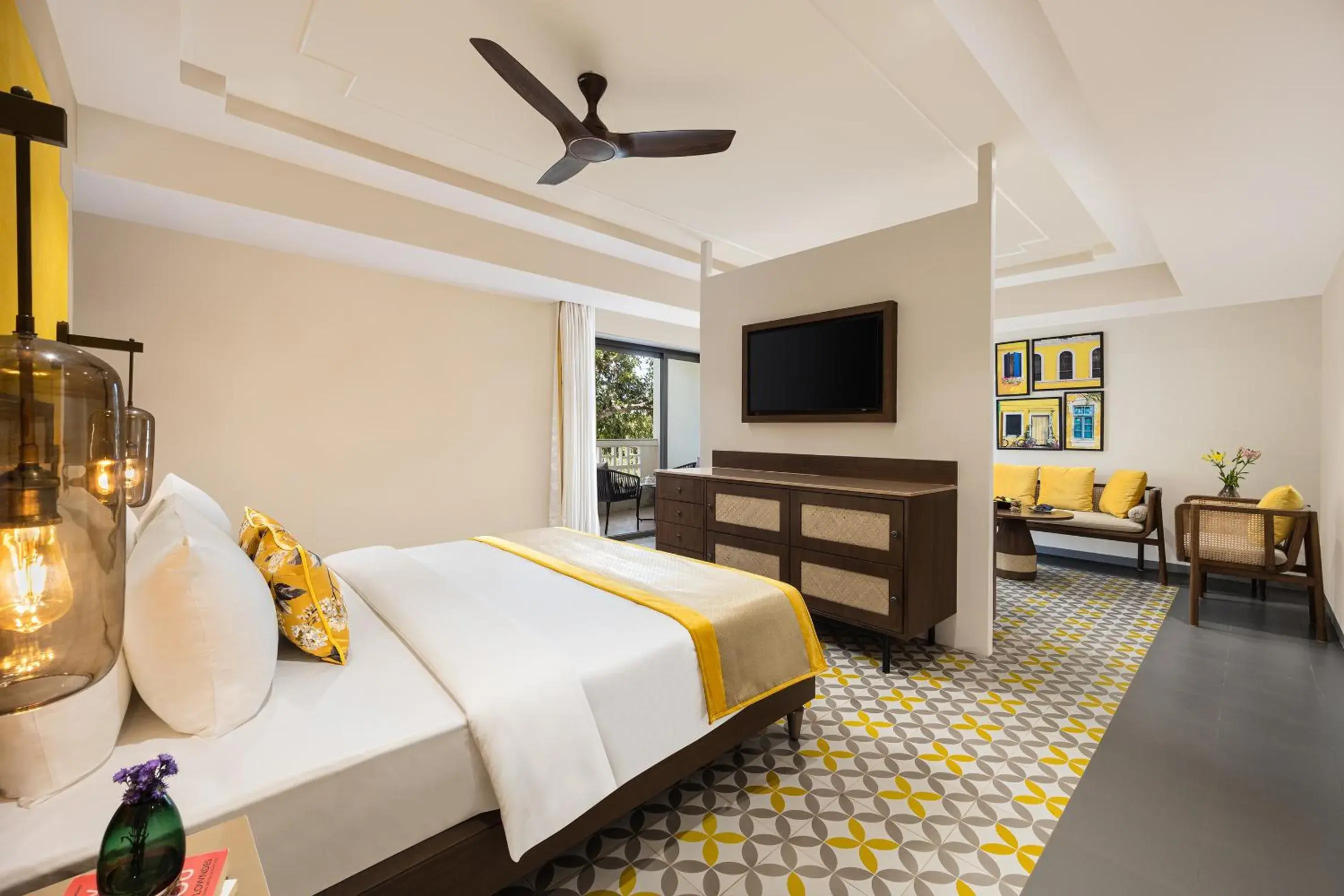 Premium Room with Balcony in The Yellow House, Goa - IHCL SeleQtions Premium Room with Balcony in The Yellow House, Goa - IHCL SeleQtions