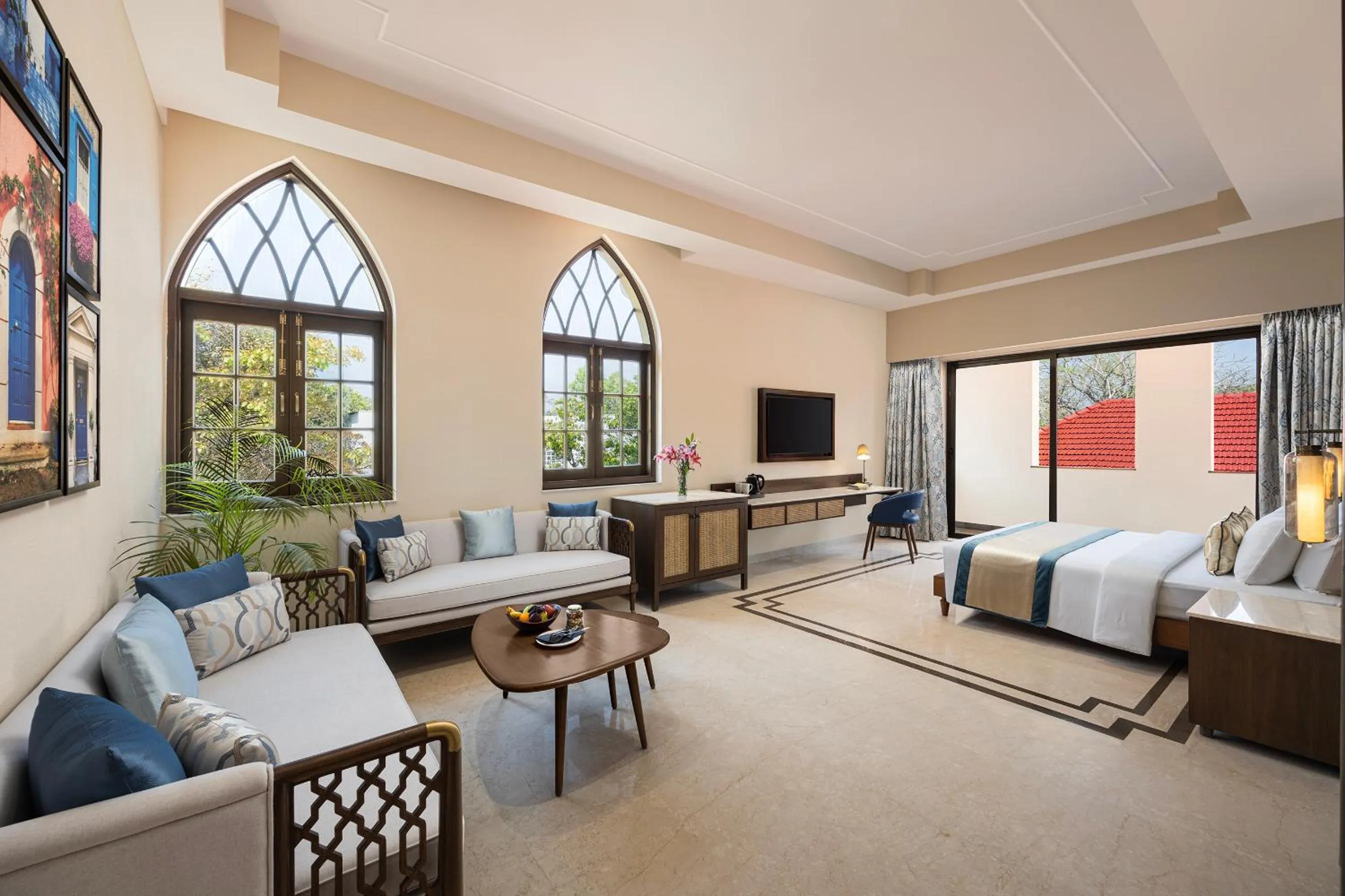 Bedroom, Bed in The Yellow House, Goa - IHCL SeleQtions