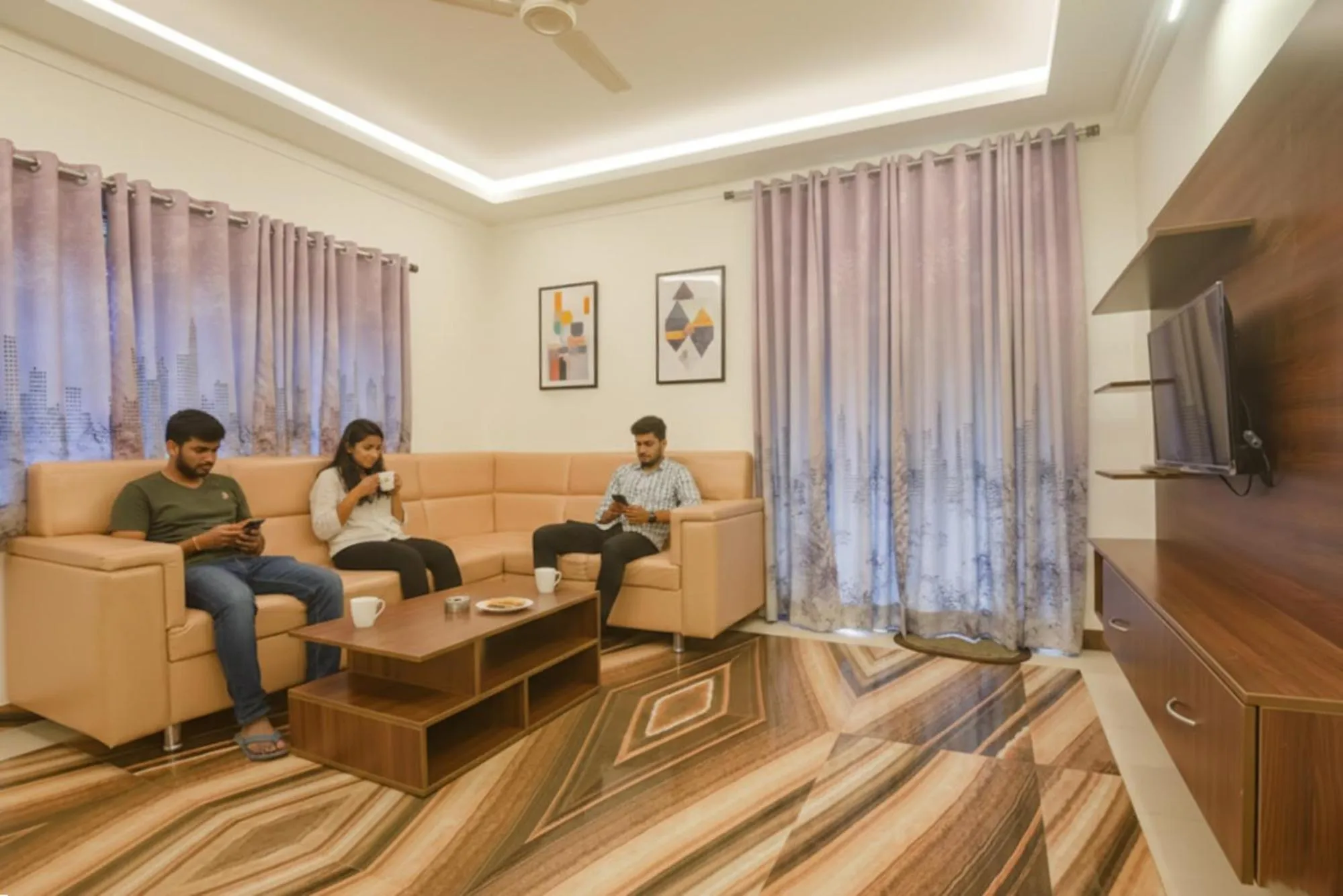 Seating area in Via MA Homes