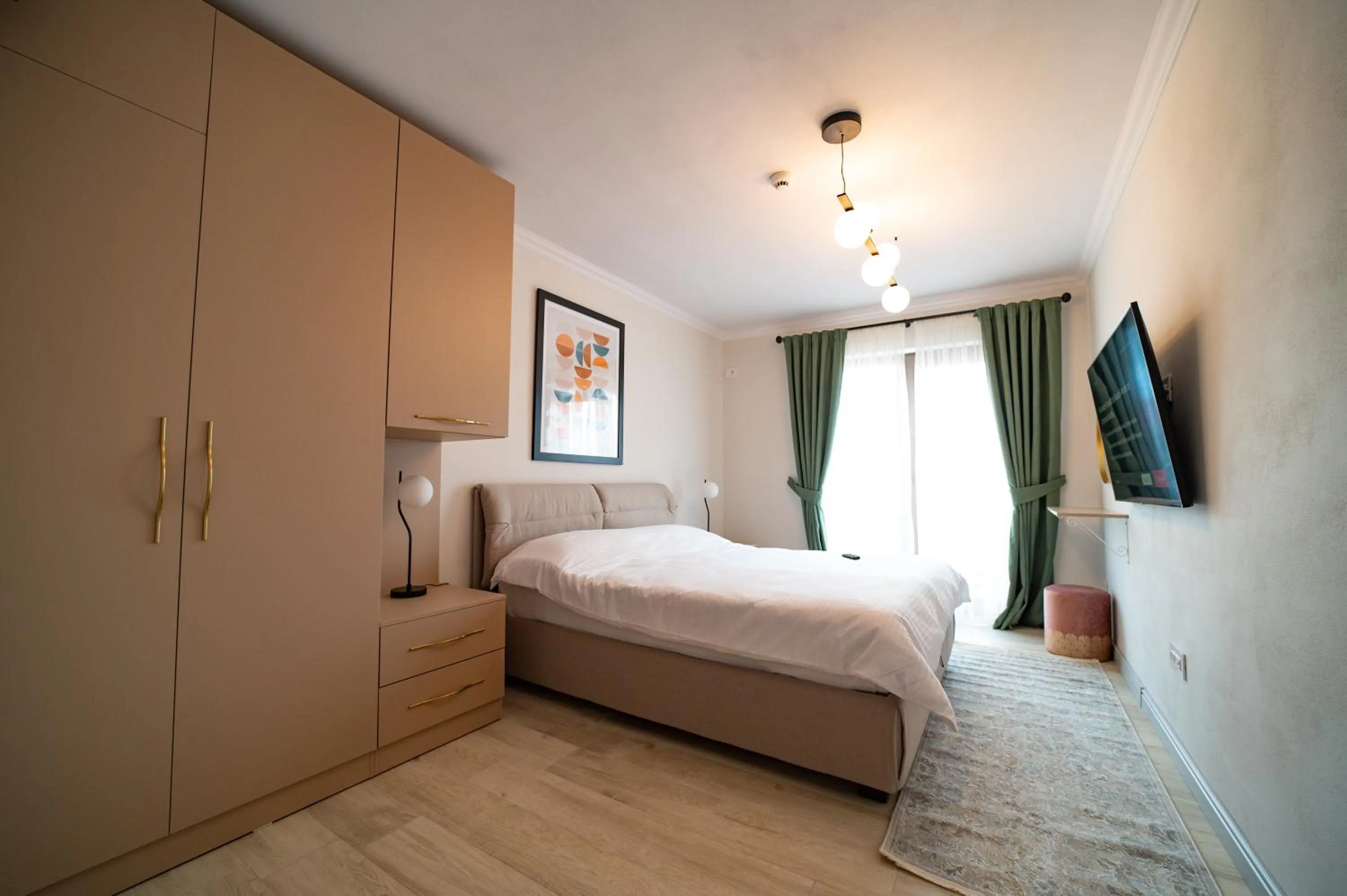 Bedroom, Bed in First Apartments