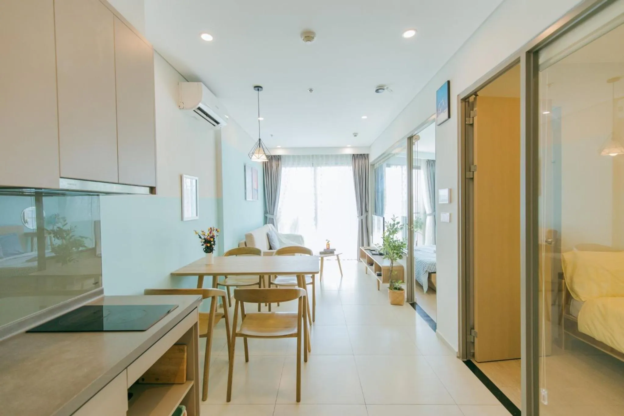 Kitchen or kitchenette in MeoMeo Homestay - The Sóng Apartment