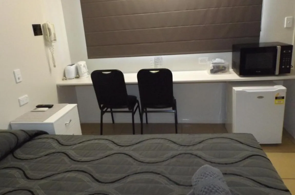 Bed in Three Moon Motel